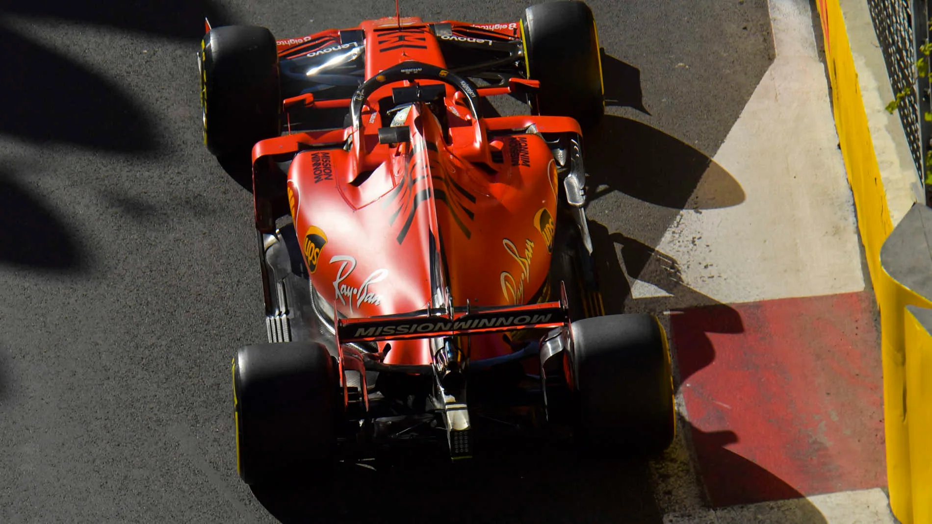 BAKU CITY CIRCUIT, AZERBAIJAN - APRIL 28: Sebastian Vettel, Ferrari SF90 during the Azerbaijan GP at Baku City Circuit on April 28, 2019 in Baku City Circuit, Azerbaijan. (Photo by Jerry Andre / Sutton Images)