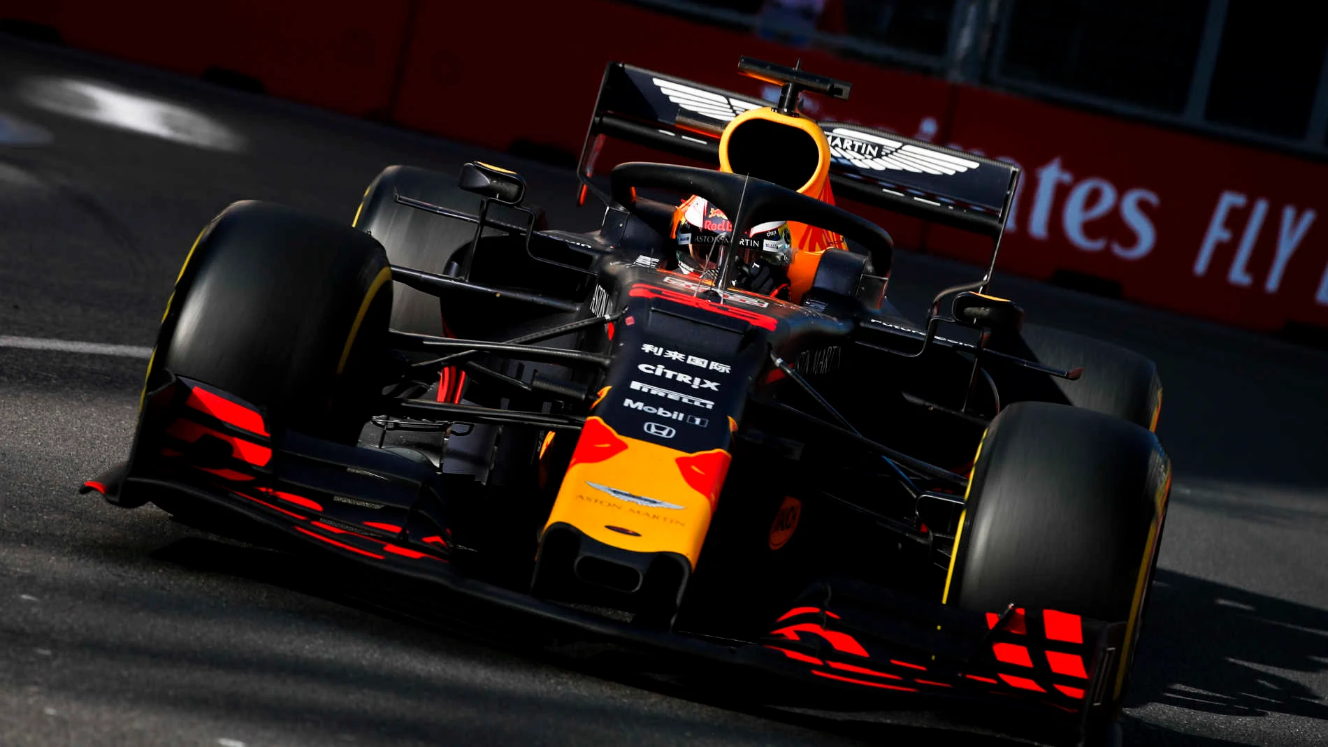 BAKU CITY CIRCUIT, AZERBAIJAN - APRIL 28: Max Verstappen, Red Bull Racing RB15 during the