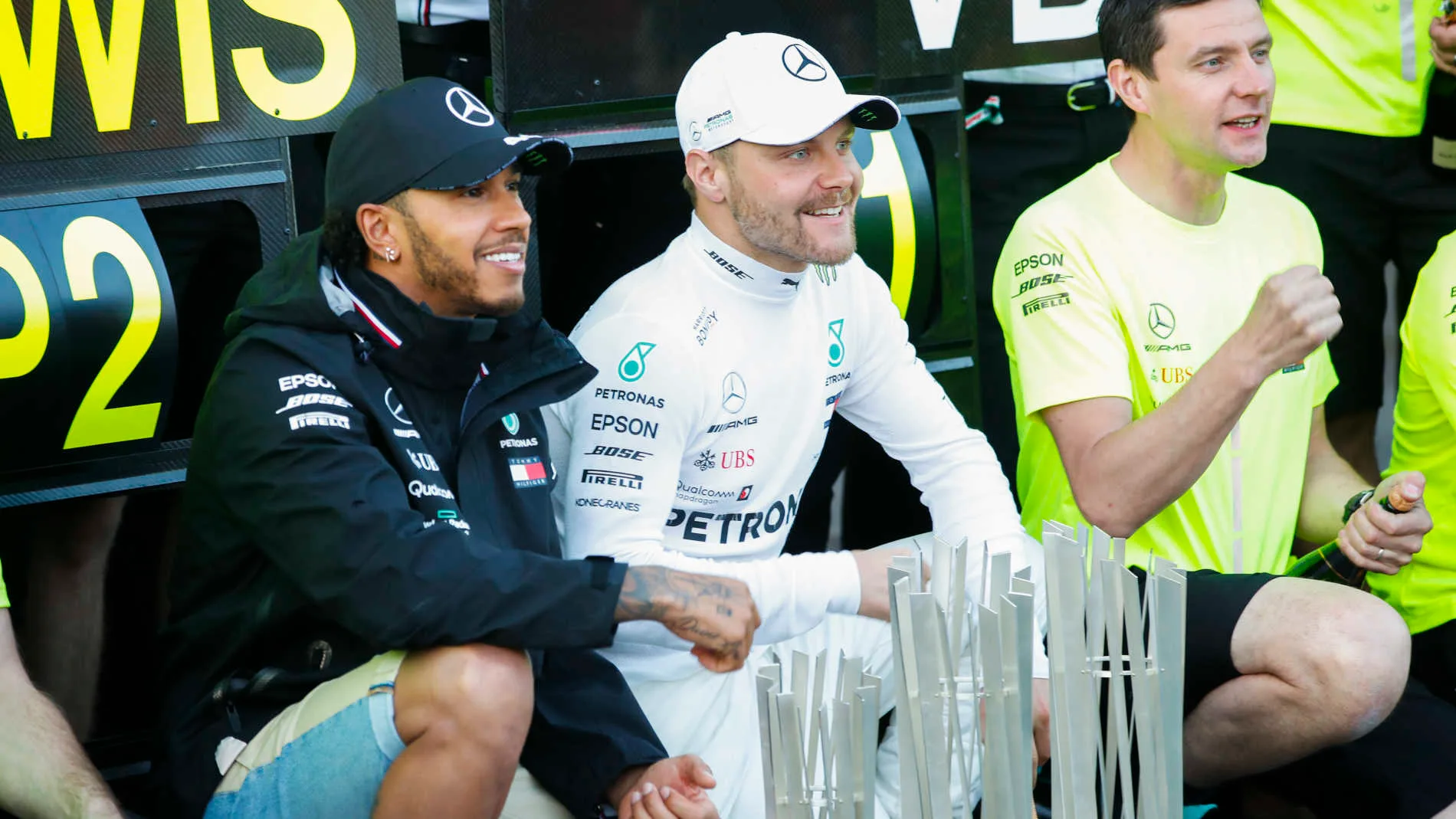 BAKU CITY CIRCUIT, AZERBAIJAN - APRIL 28: Valtteri Bottas, Mercedes AMG F1, 1st position, Lewis