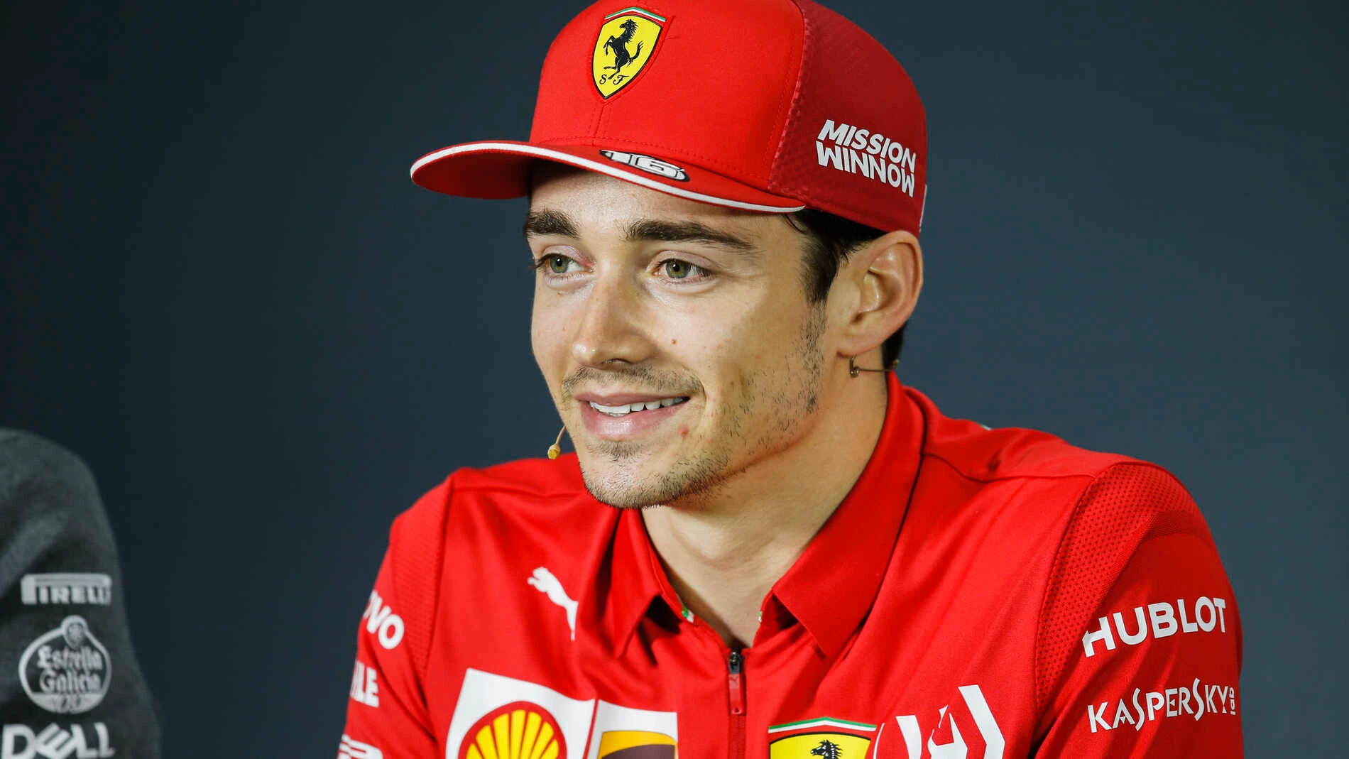 BAHRAIN INTERNATIONAL CIRCUIT, BAHRAIN - MARCH 28: Charles Leclerc, Ferrari in Press Conference during the Bahrain GP at Bahrain International Circuit on March 28, 2019 in Bahrain International Circuit, Bahrain. (Photo by Zak Mauger / LAT Images)