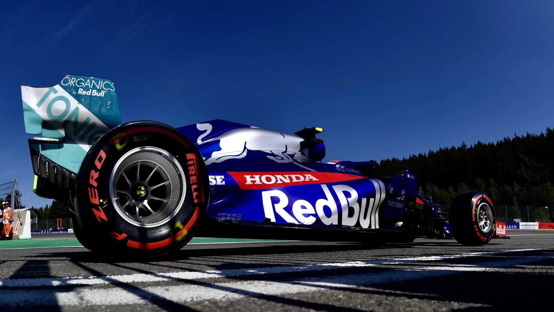 SPA-FRANCORCHAMPS, BELGIUM - AUGUST 31: Alexander Albon, Red Bull RB15 during the Belgian GP at