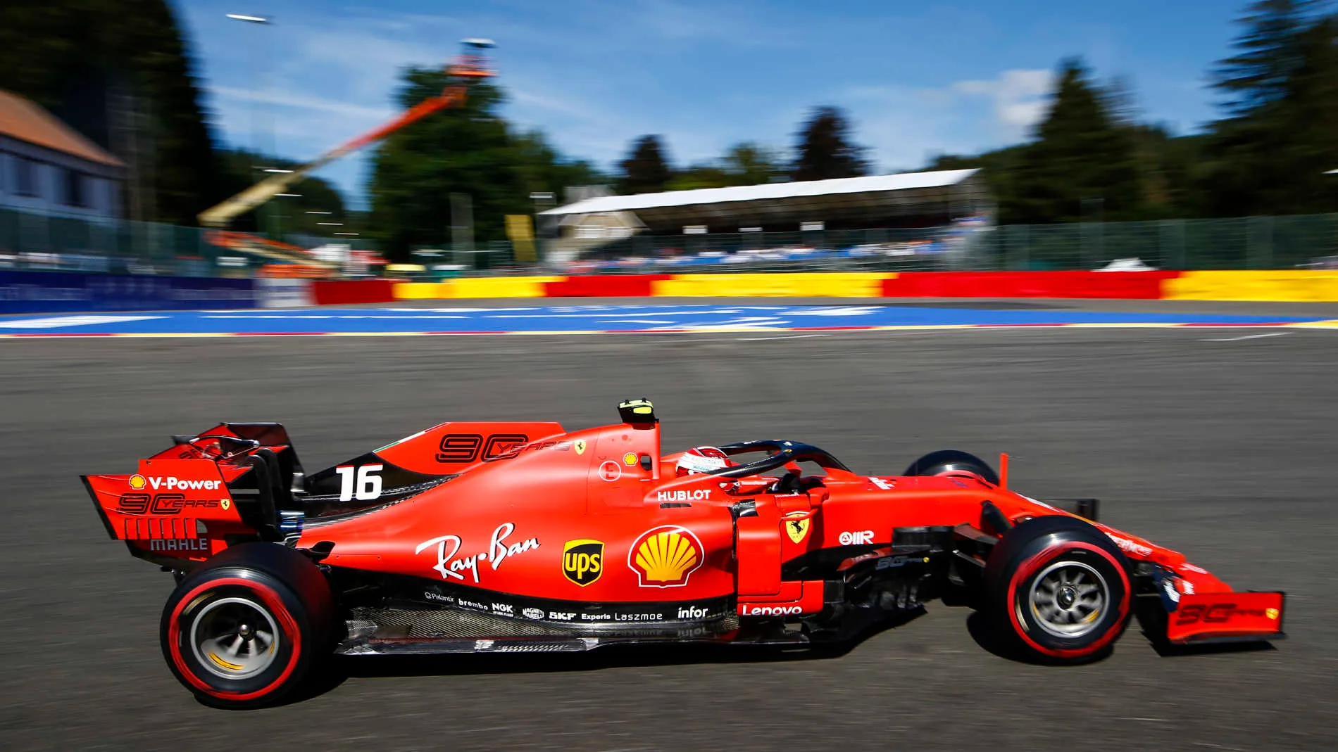 SPA-FRANCORCHAMPS, BELGIUM - AUGUST 30: Charles Leclerc, Ferrari SF90 during the Belgian GP at