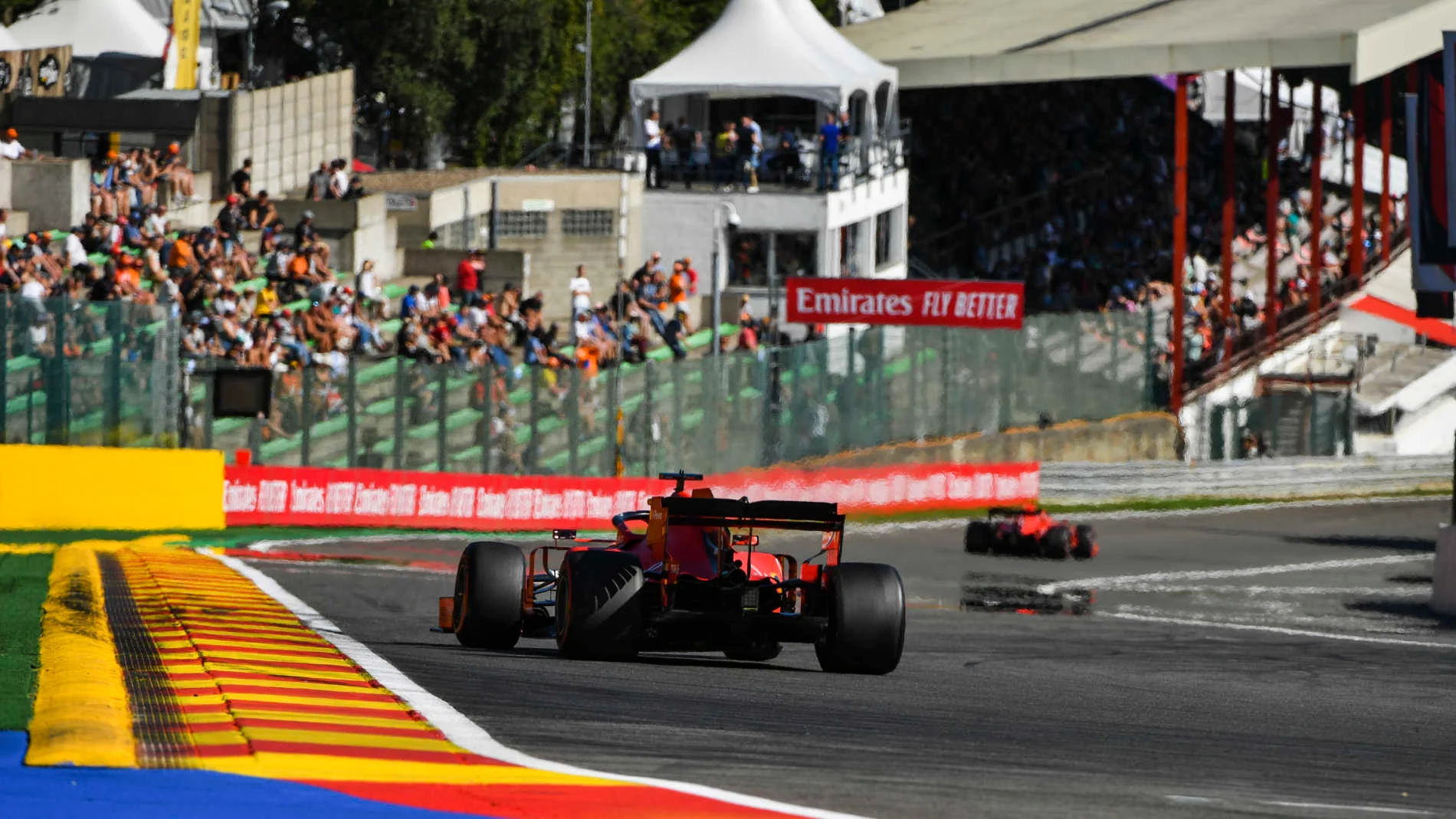 SPA-FRANCORCHAMPS, BELGIUM - AUGUST 30: Sebastian Vettel, Ferrari SF90 during the Belgian GP at