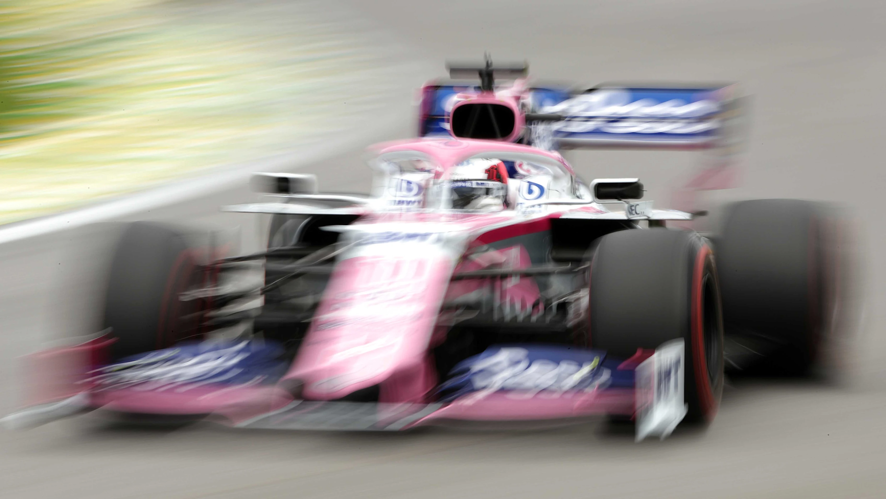 SAO PAULO, BRAZIL - NOVEMBER 16: Sergio Perez of Mexico driving the (11) Racing Point RP19 Mercedes on track during final practice for the F1 Grand Prix of Brazil at Autodromo Jose Carlos Pace on November 16, 2019 in Sao Paulo, Brazil. (Photo by Robert Cianflone/Getty Images)