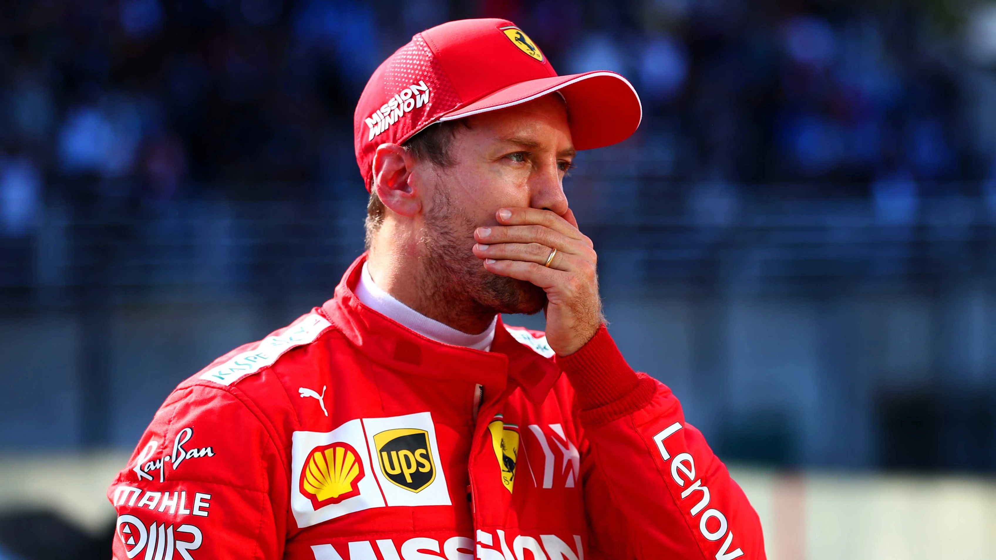SAO PAULO, BRAZIL - NOVEMBER 16: Second place qualifier Sebastian Vettel of Germany and Ferrari