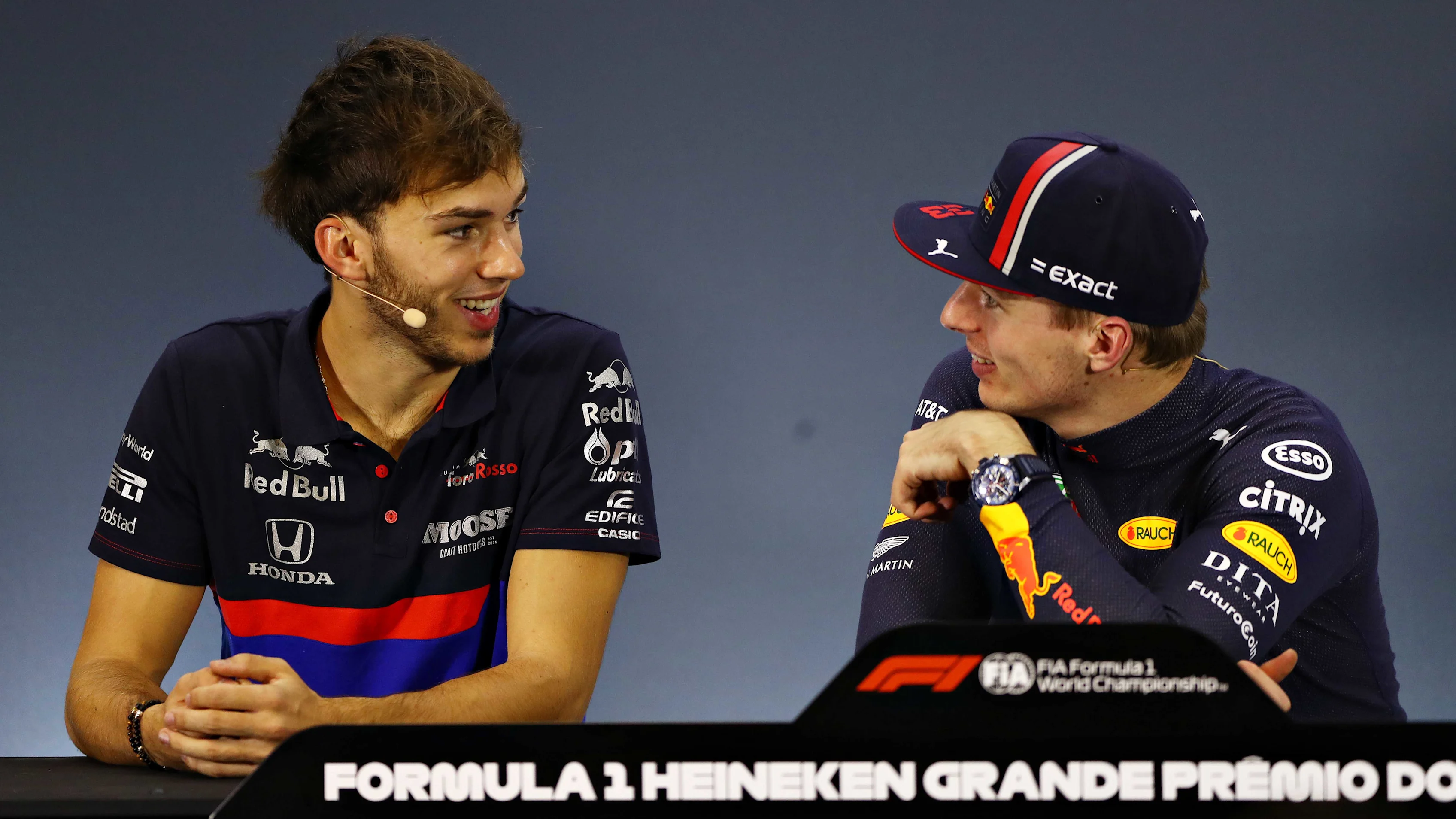 SAO PAULO, BRAZIL - NOVEMBER 17: Race winner Max Verstappen of Netherlands and Red Bull Racing and
