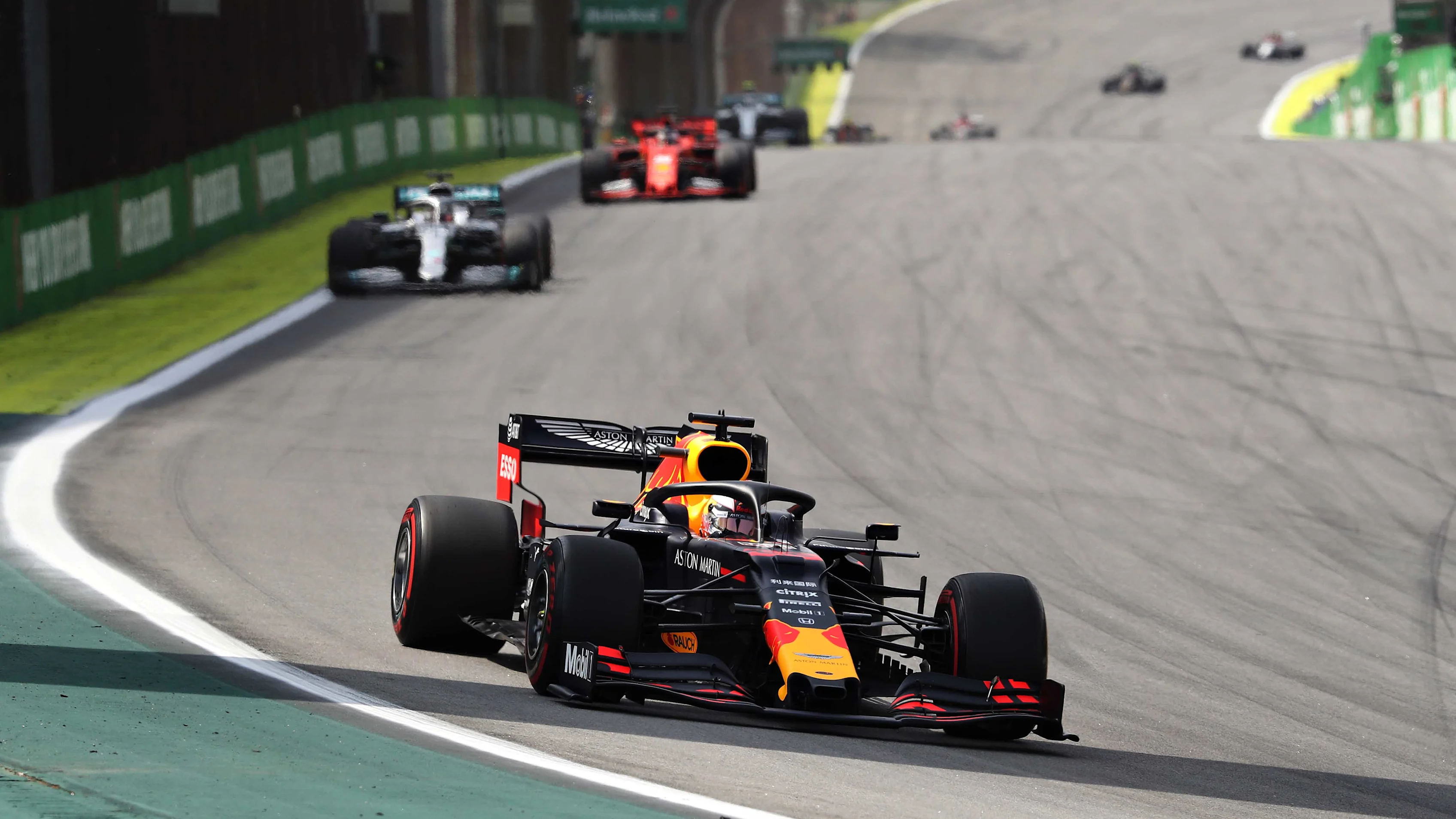 SAO PAULO, BRAZIL - NOVEMBER 17: Max Verstappen of the Netherlands driving the (33) Aston Martin