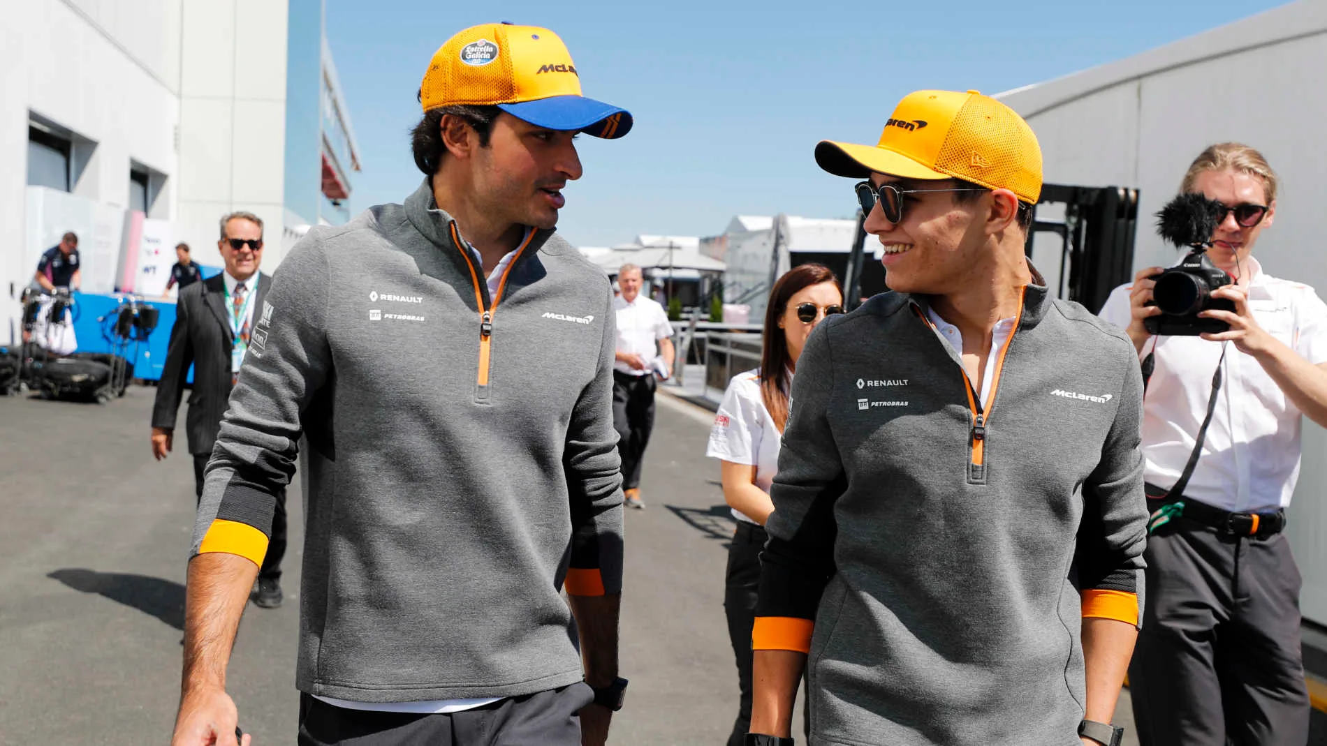 CIRCUIT GILLES-VILLENEUVE, CANADA - JUNE 06: Carlos Sainz Jr, McLaren and Lando Norris, McLaren in