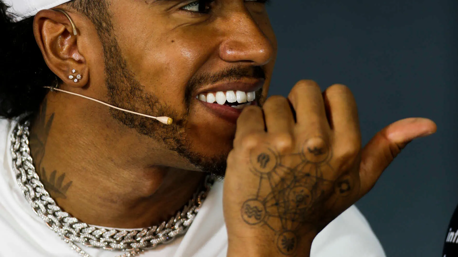 CIRCUIT GILLES-VILLENEUVE, CANADA - JUNE 06: Lewis Hamilton, Mercedes AMG F1 in the Press