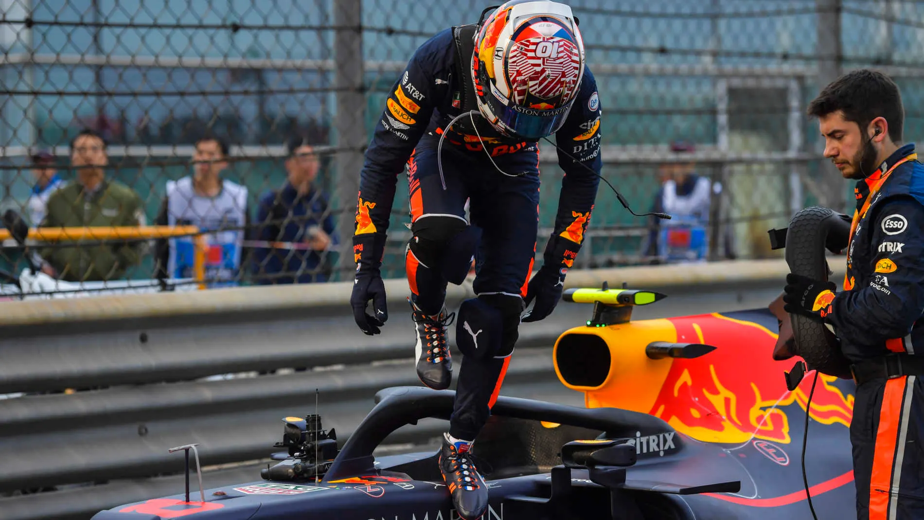 SHANGHAI INTERNATIONAL CIRCUIT, CHINA - APRIL 14: Pierre Gasly, Red Bull Racing, in Parc Ferme