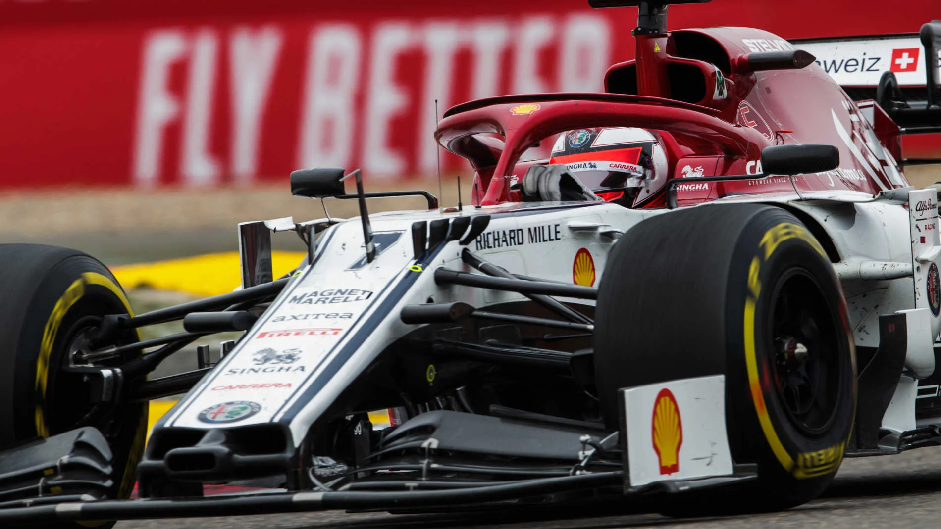 SHANGHAI INTERNATIONAL CIRCUIT, CHINA - APRIL 14: Kimi Raikkonen, Alfa Romeo Racing C38 during the