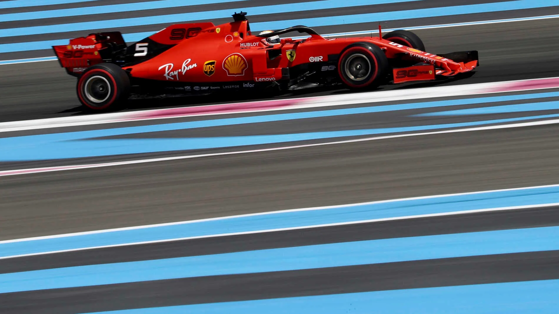 CIRCUIT PAUL RICARD, FRANCE - JUNE 21: Sebastian Vettel, Ferrari SF90 during the French GP at