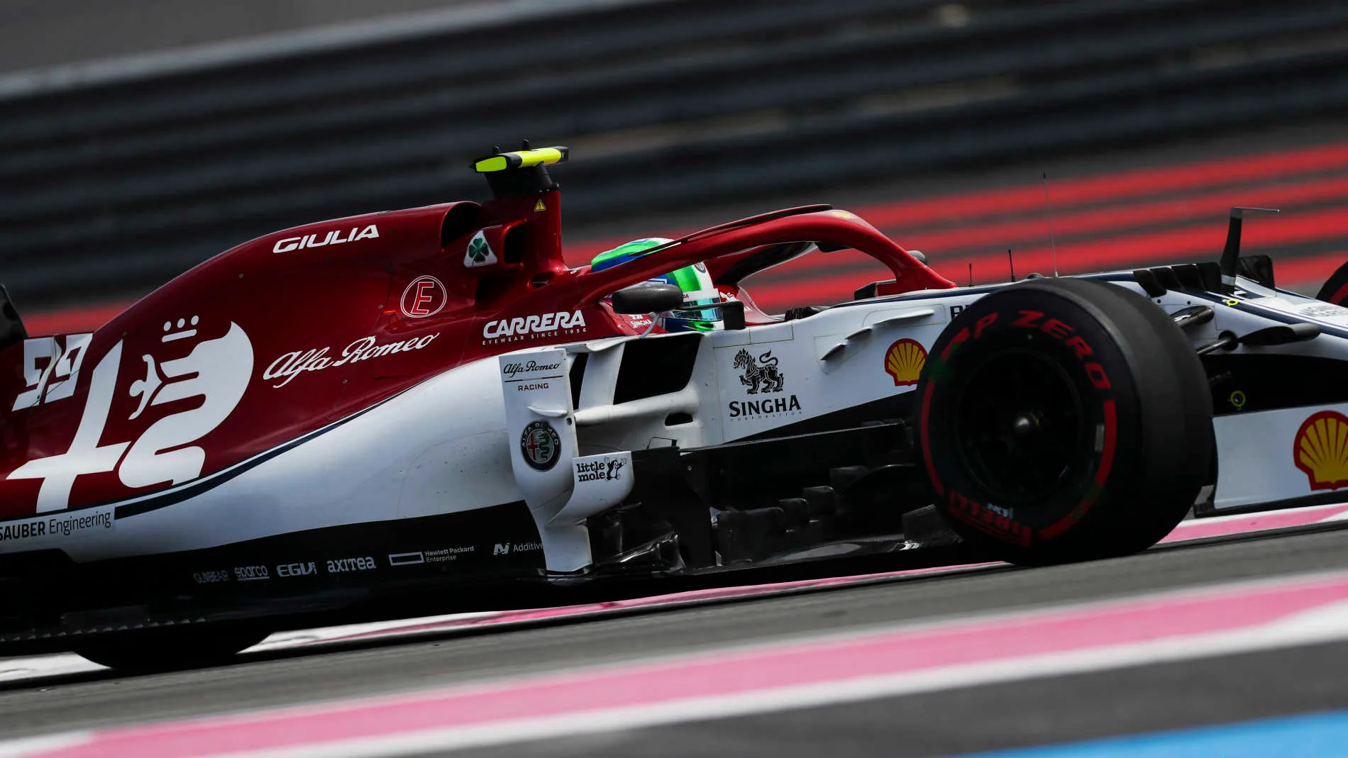 CIRCUIT PAUL RICARD, FRANCE - JUNE 21: Antonio Giovinazzi, Alfa Romeo Racing C38 during the French