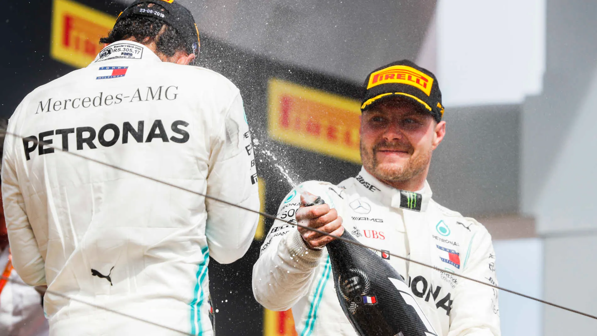 CIRCUIT PAUL RICARD, FRANCE - JUNE 23: Race winner Lewis Hamilton, Mercedes AMG F1 and Valtteri