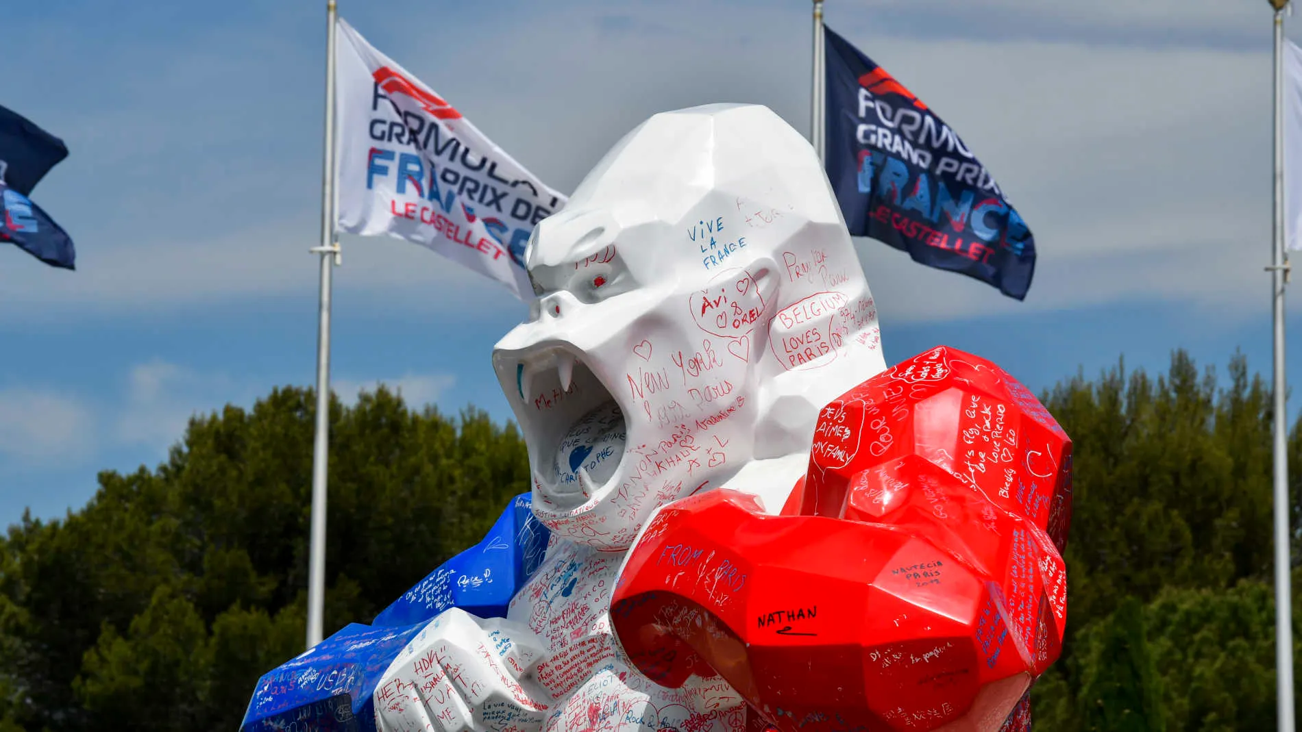 CIRCUIT PAUL RICARD, FRANCE - JUNE 20: Gorilla statue during the French GP at Circuit Paul Ricard