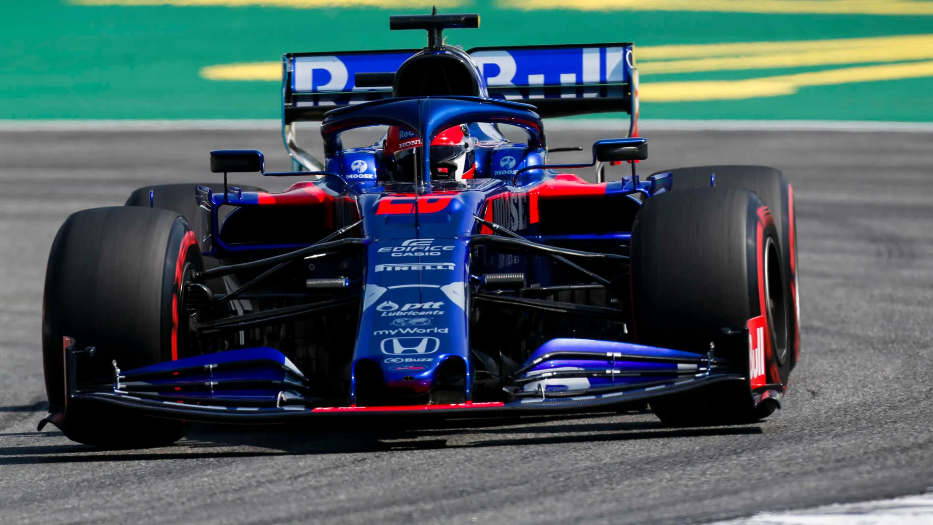 HOCKENHEIMRING, GERMANY - JULY 26: Daniil Kvyat, Toro Rosso STR14 during the German GP at Hockenheimring on July 26, 2019 in Hockenheimring, Germany. (Photo by Joe Portlock / LAT Images)