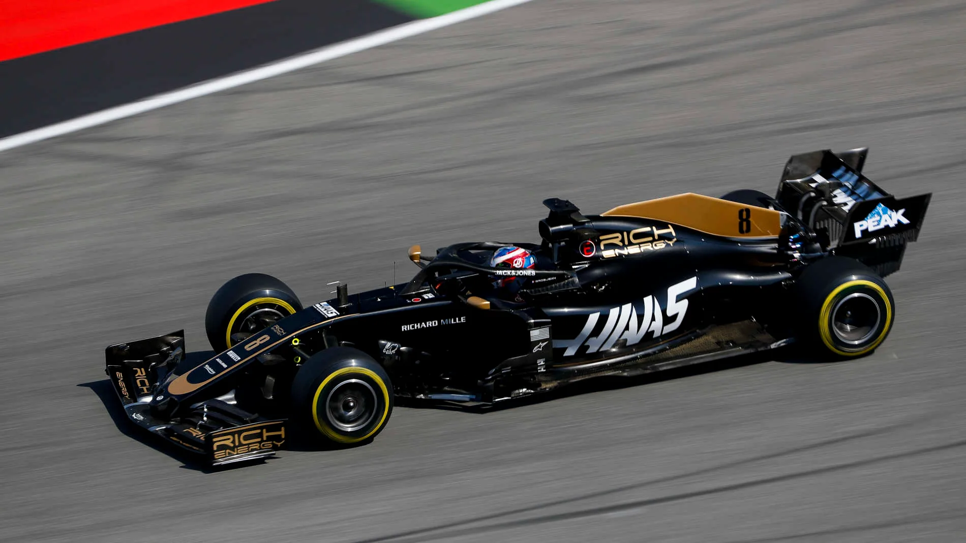 HOCKENHEIMRING, GERMANY - JULY 26: Romain Grosjean, Haas VF-19 during the German GP at Hockenheimring on July 26, 2019 in Hockenheimring, Germany. (Photo by Sam Bloxham / LAT Images)