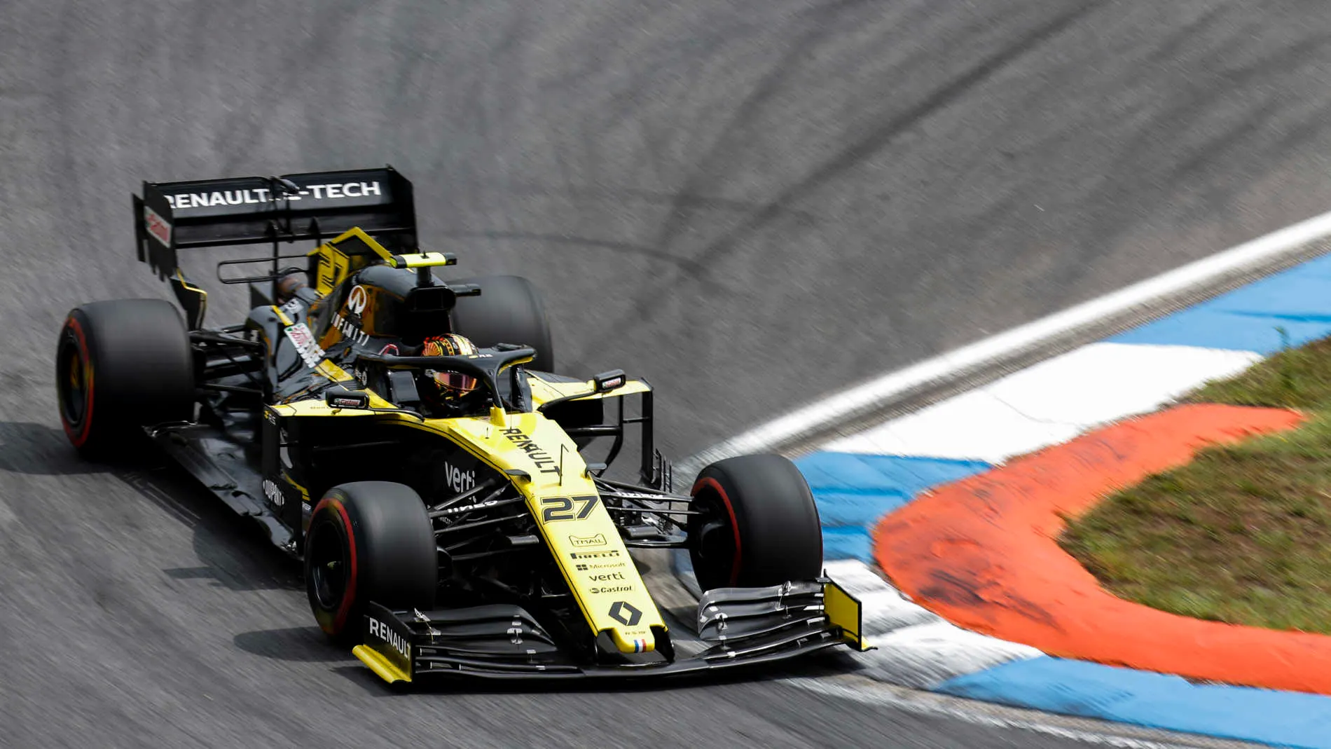 HOCKENHEIMRING, GERMANY - JULY 27: Nico Hulkenberg, Renault R.S. 19 during the German GP at Hockenheimring on July 27, 2019 in Hockenheimring, Germany. (Photo by Joe Portlock / LAT Images)