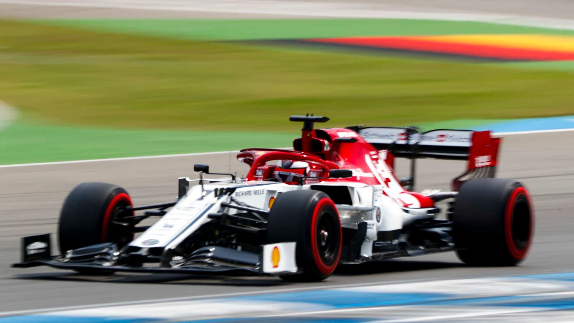 HOCKENHEIMRING, GERMANY - JULY 27: Kimi Raikkonen, Alfa Romeo Racing C38 during the German GP at Hockenheimring on July 27, 2019 in Hockenheimring, Germany. (Photo by Sam Bloxham / LAT Images)