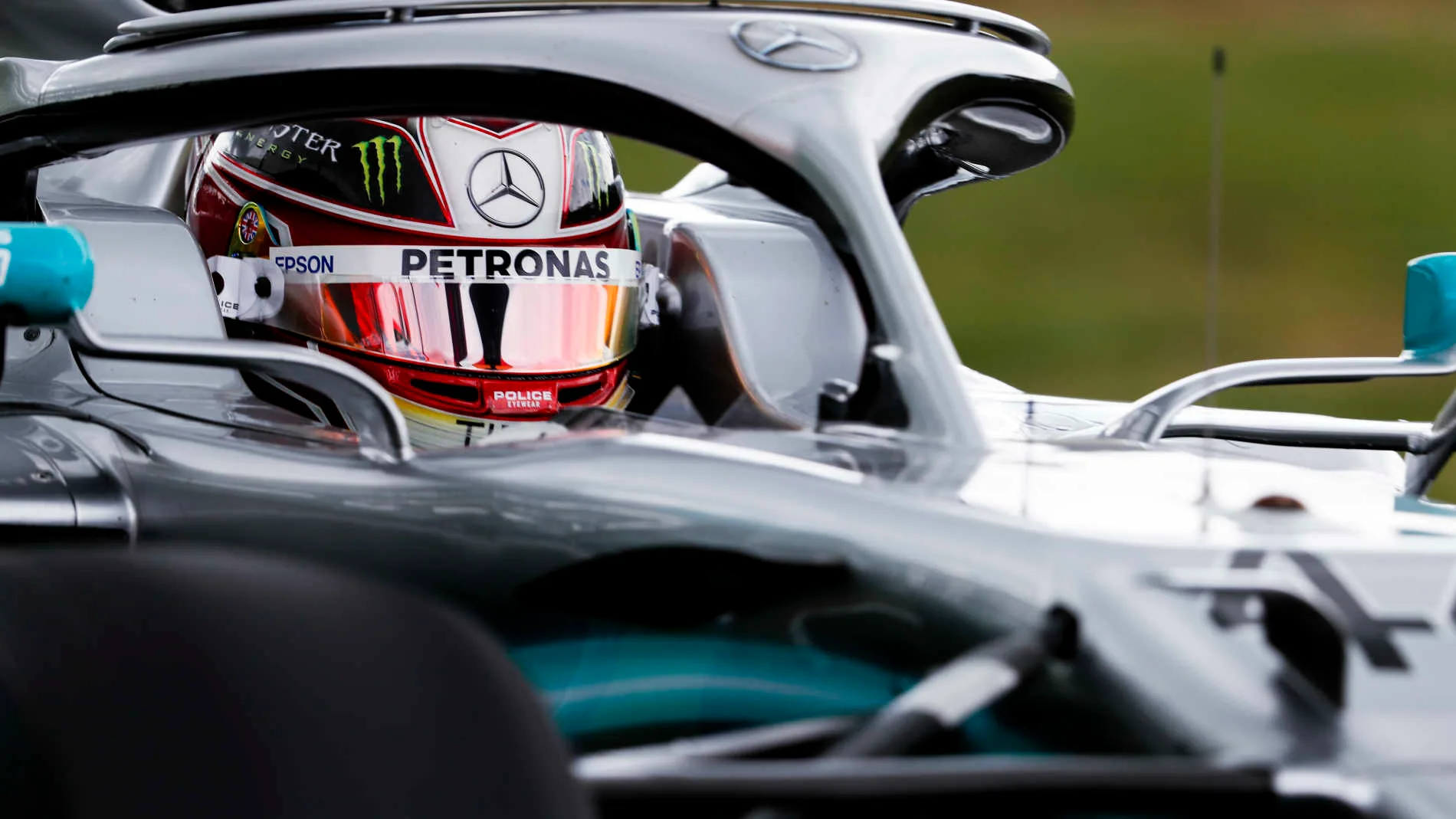 SILVERSTONE, UNITED KINGDOM - JULY 12: Lewis Hamilton, Mercedes AMG F1 W10 during the British GP at