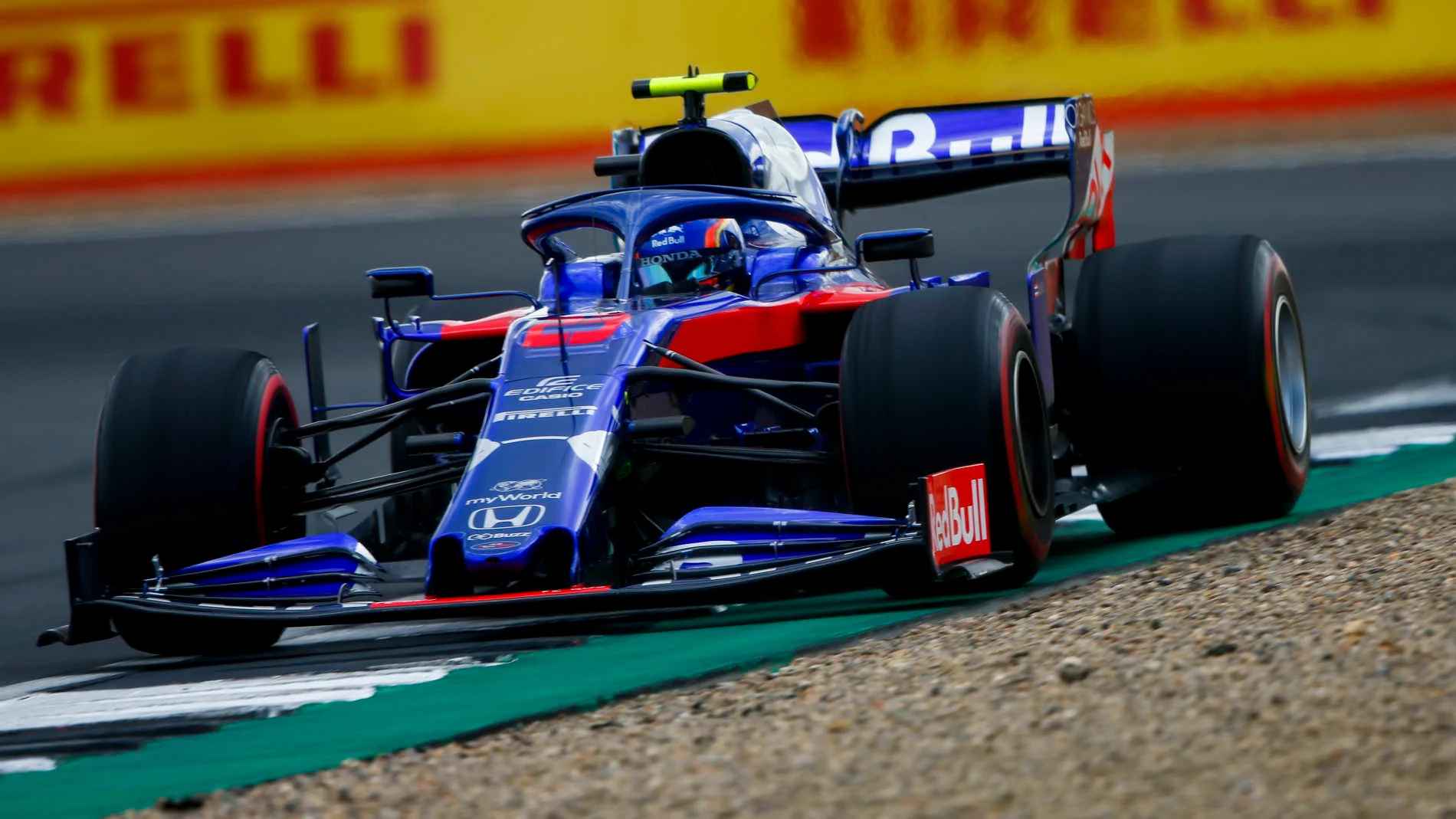 SILVERSTONE, UNITED KINGDOM - JULY 12: Alexander Albon, Toro Rosso STR14 during the British GP at