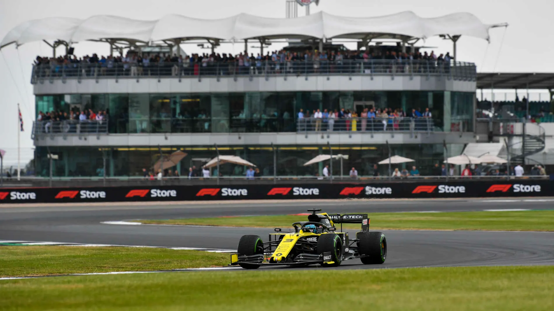 SILVERSTONE, UNITED KINGDOM - JULY 13: Daniel Ricciardo, Renault R.S.19 during the British GP at