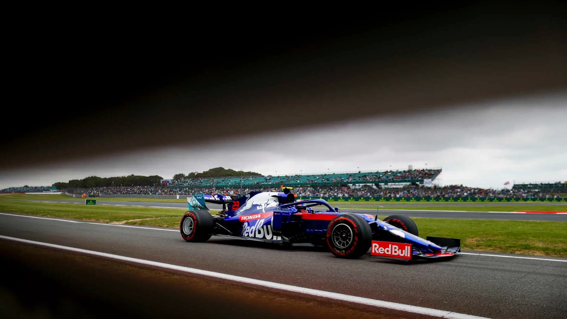 SILVERSTONE, UNITED KINGDOM - JULY 13: Alexander Albon, Toro Rosso STR14 during the British GP at