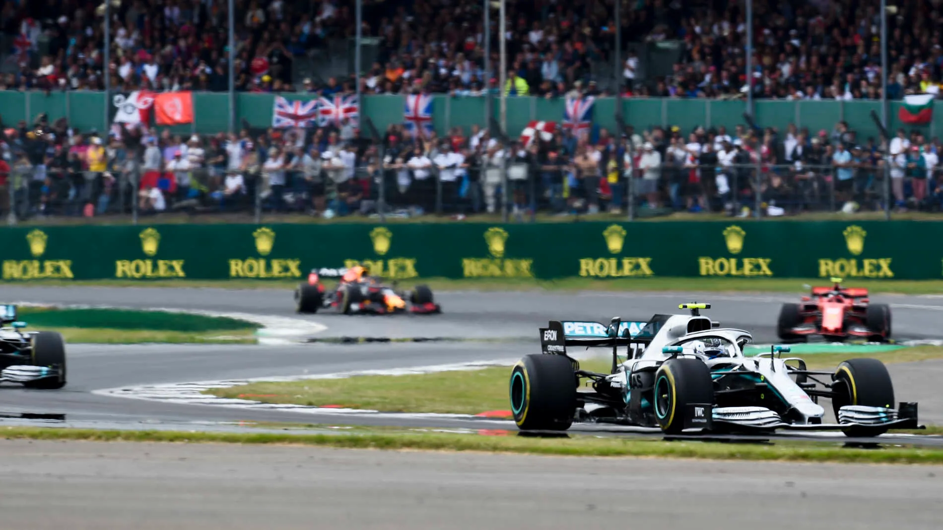 SILVERSTONE, UNITED KINGDOM - JULY 14: Valtteri Bottas, Mercedes AMG W10 during the British GP at
