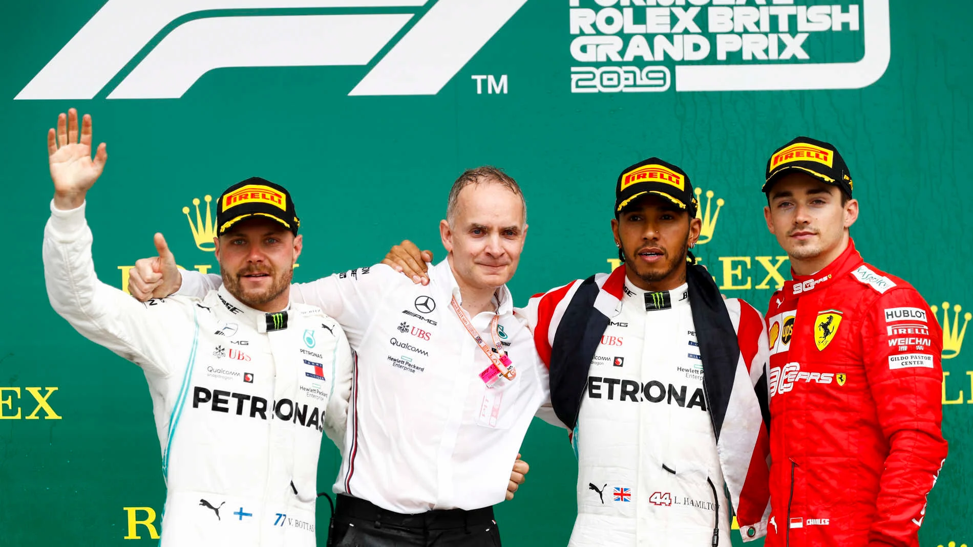 SILVERSTONE, UNITED KINGDOM - JULY 14: Valtteri Bottas, Mercedes AMG F1, Race winner Lewis