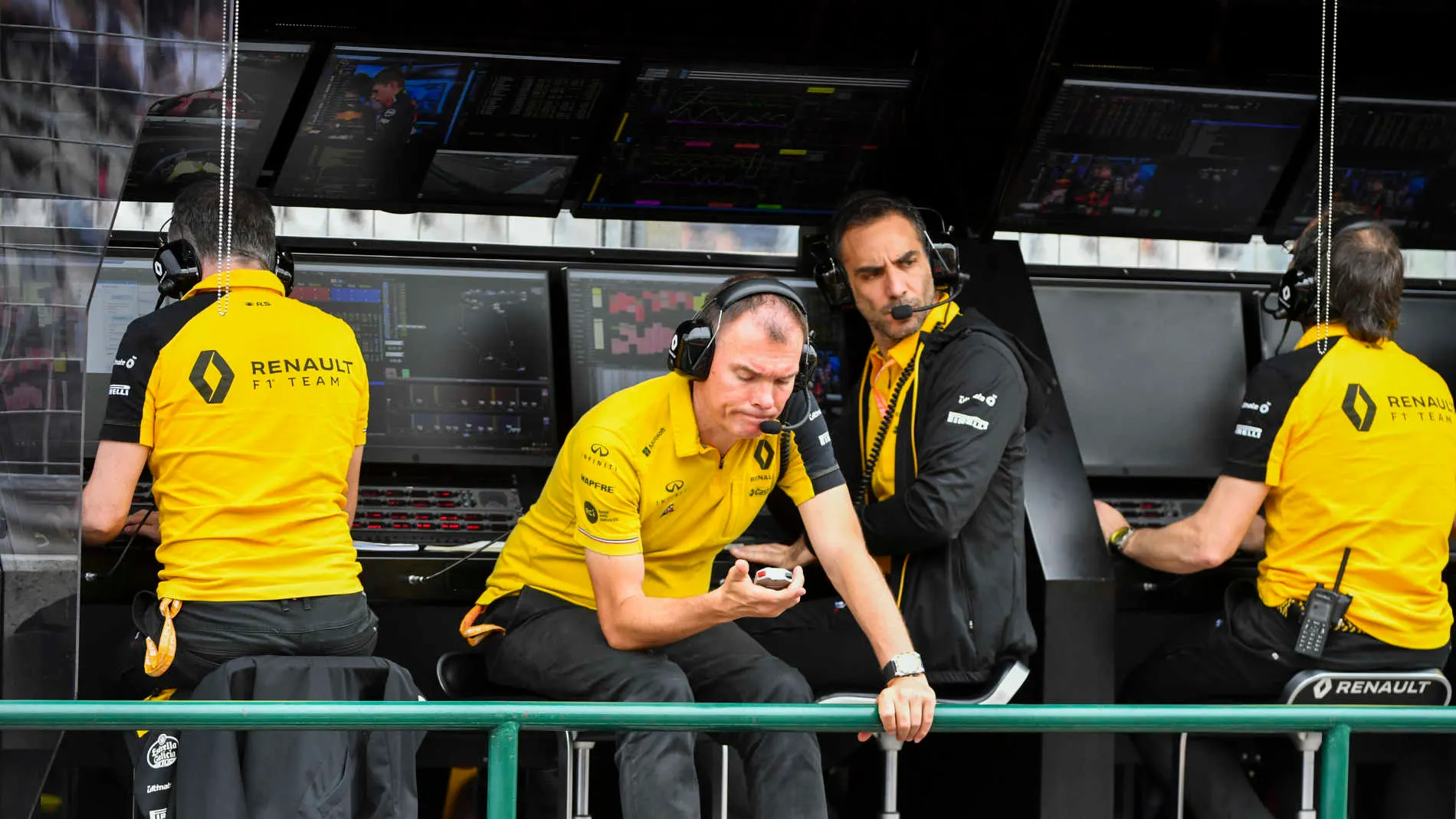 HUNGARORING, HUNGARY - AUGUST 02: Alan Permane, Trackside Operations Director, Renault F1 Team, and