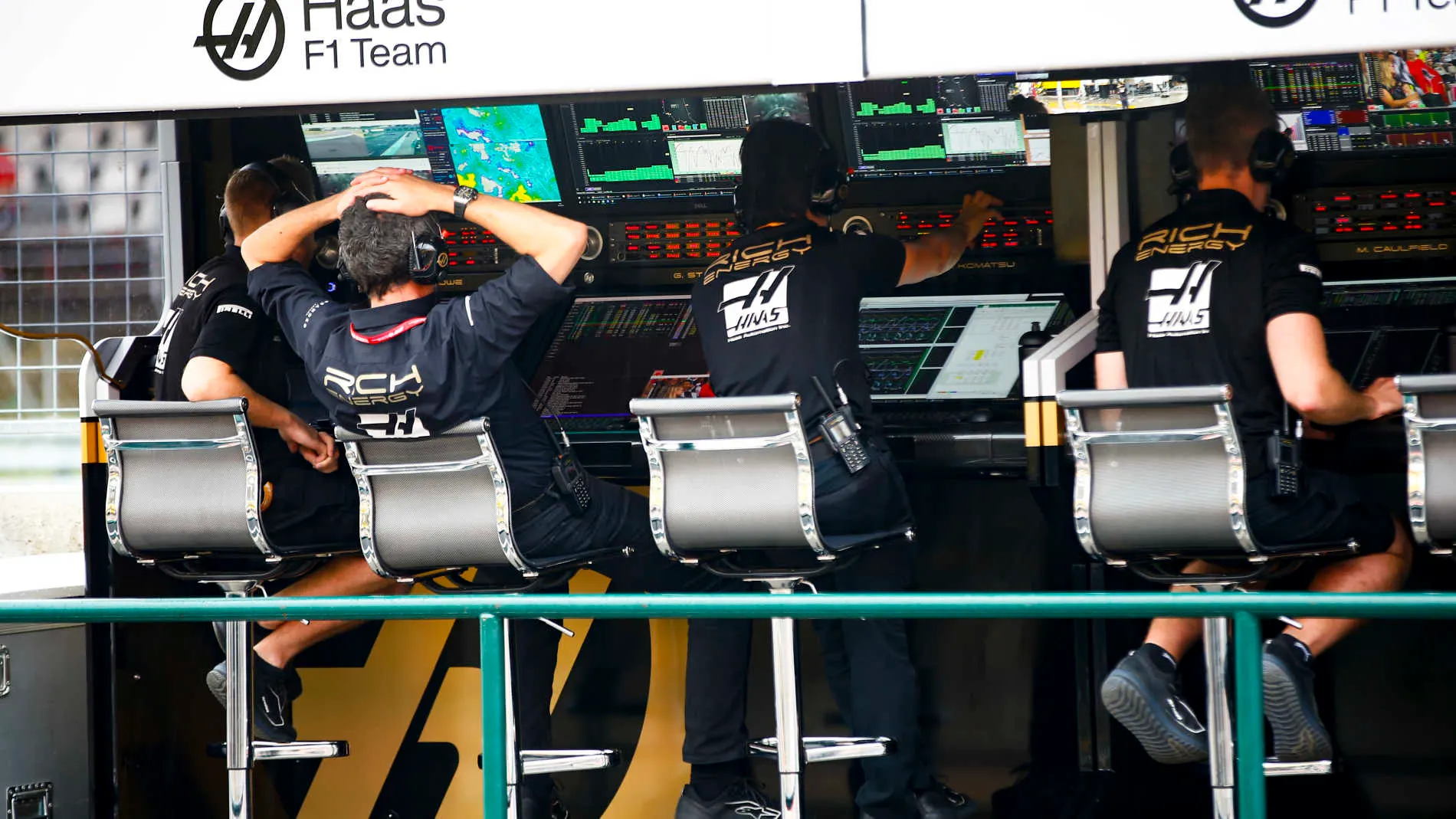 HUNGARORING, HUNGARY - AUGUST 02: Guenther Steiner, Team Principal, Haas F1, and the Haas F1 team