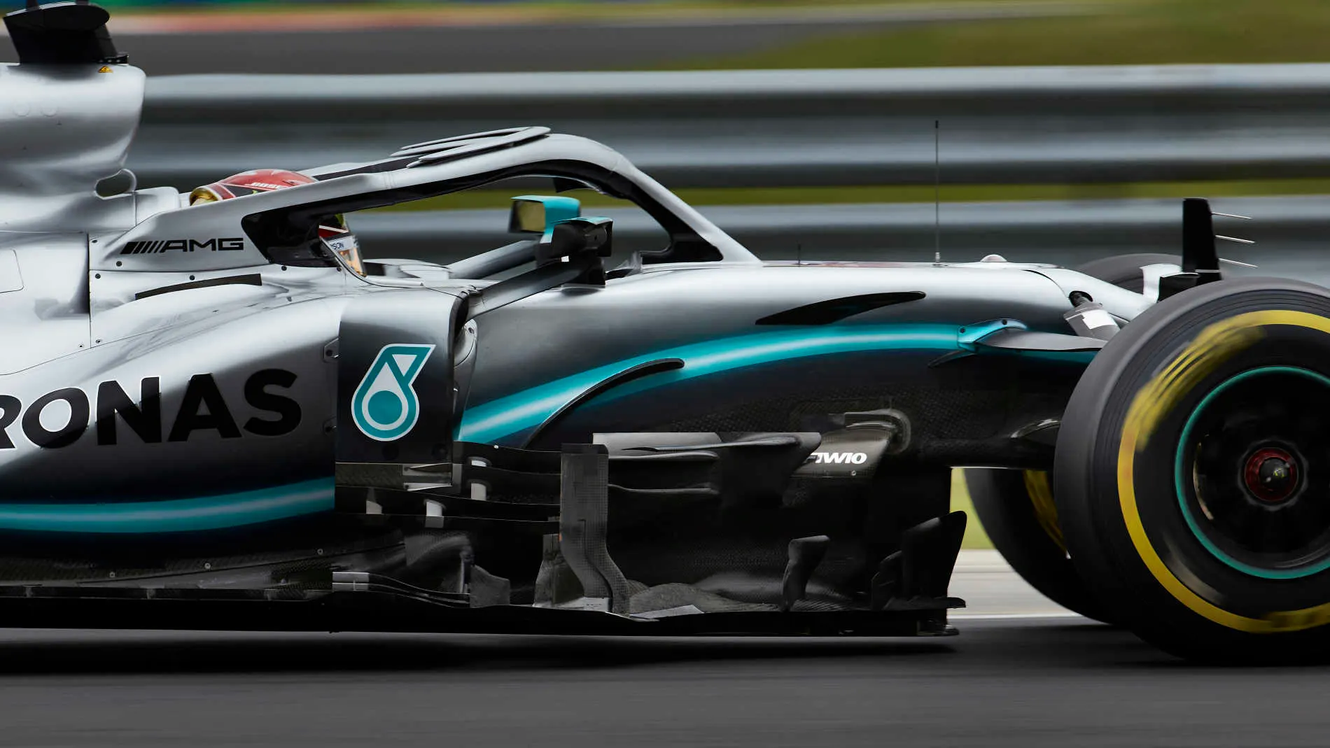 HUNGARORING, HUNGARY - AUGUST 02: Lewis Hamilton, Mercedes AMG F1 W10 during the Hungarian GP at
