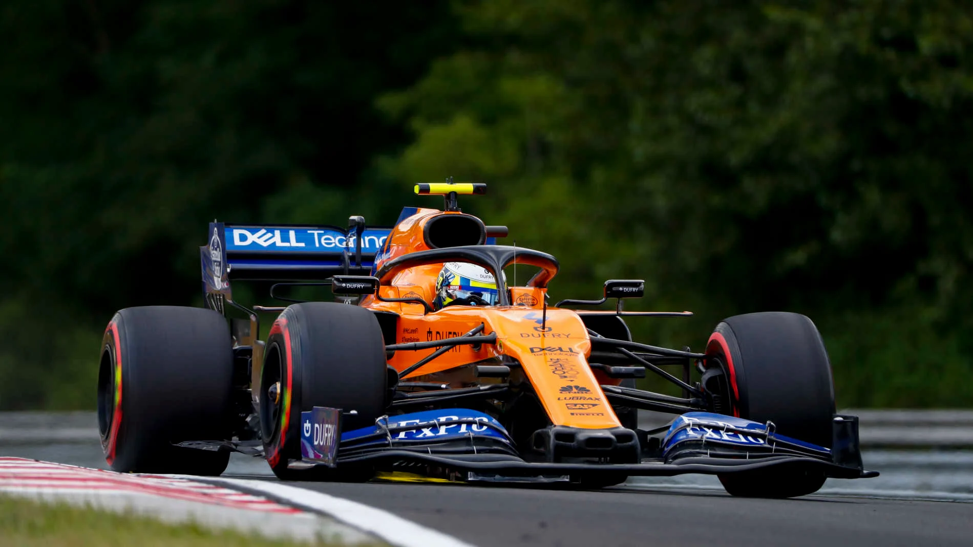 HUNGARORING, HUNGARY - AUGUST 03: Lando Norris, McLaren MCL34 during the Hungarian GP at