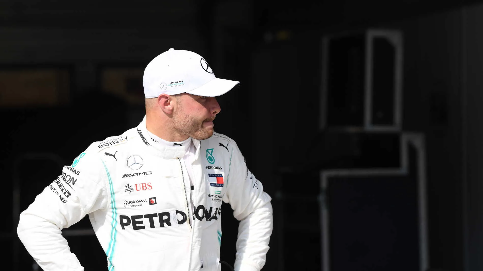 HUNGARORING, HUNGARY - AUGUST 03: Valtteri Bottas, Mercedes AMG F1 in Parc Ferme during the
