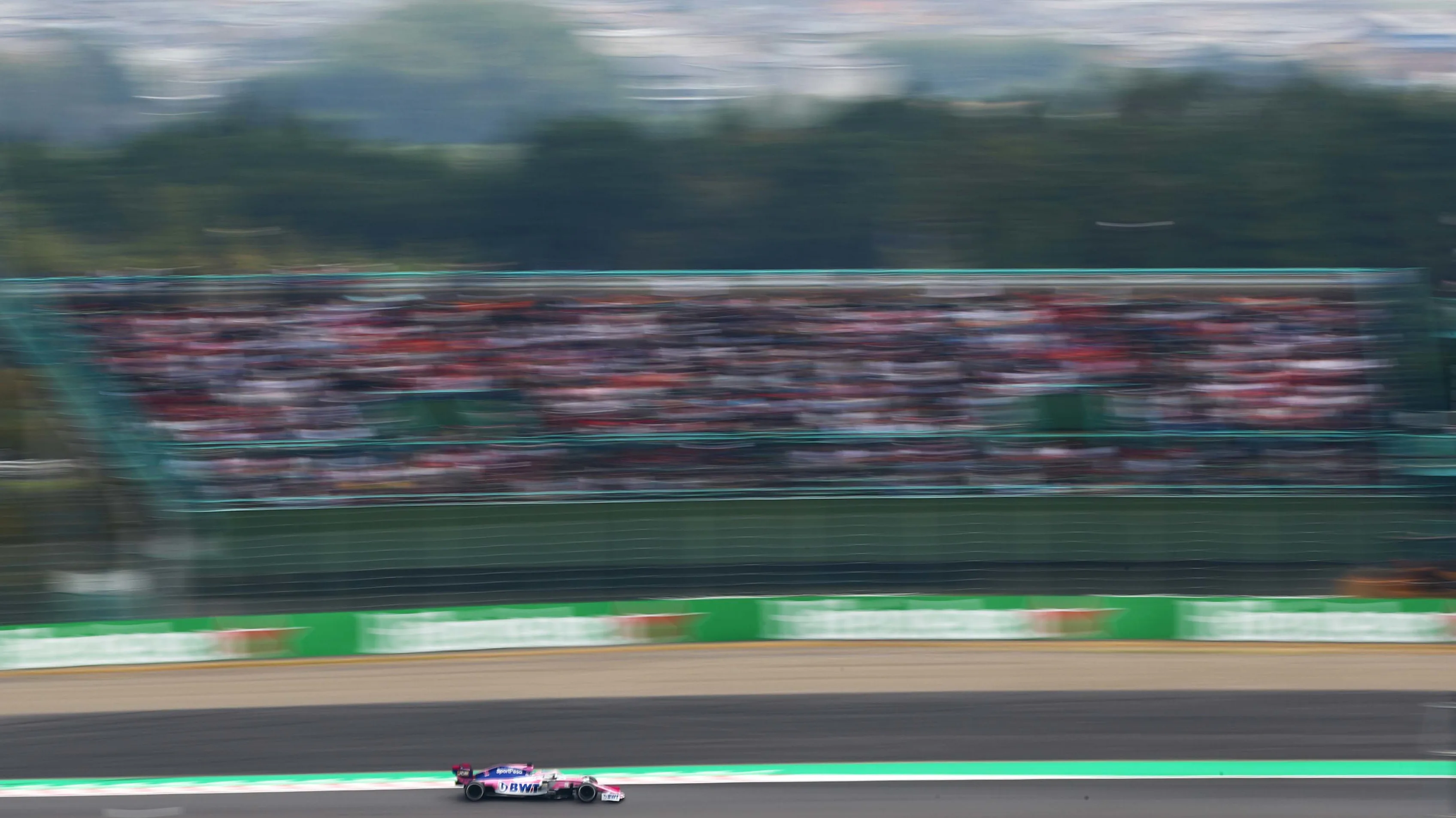 SUZUKA, JAPAN - OCTOBER 11: Sergio Perez of Mexico driving the (11) Racing Point RP19 Mercedes on track during practice for the F1 Grand Prix of Japan at Suzuka Circuit on October 11, 2019 in Suzuka, Japan. (Photo by Dan Istitene/Getty Images)