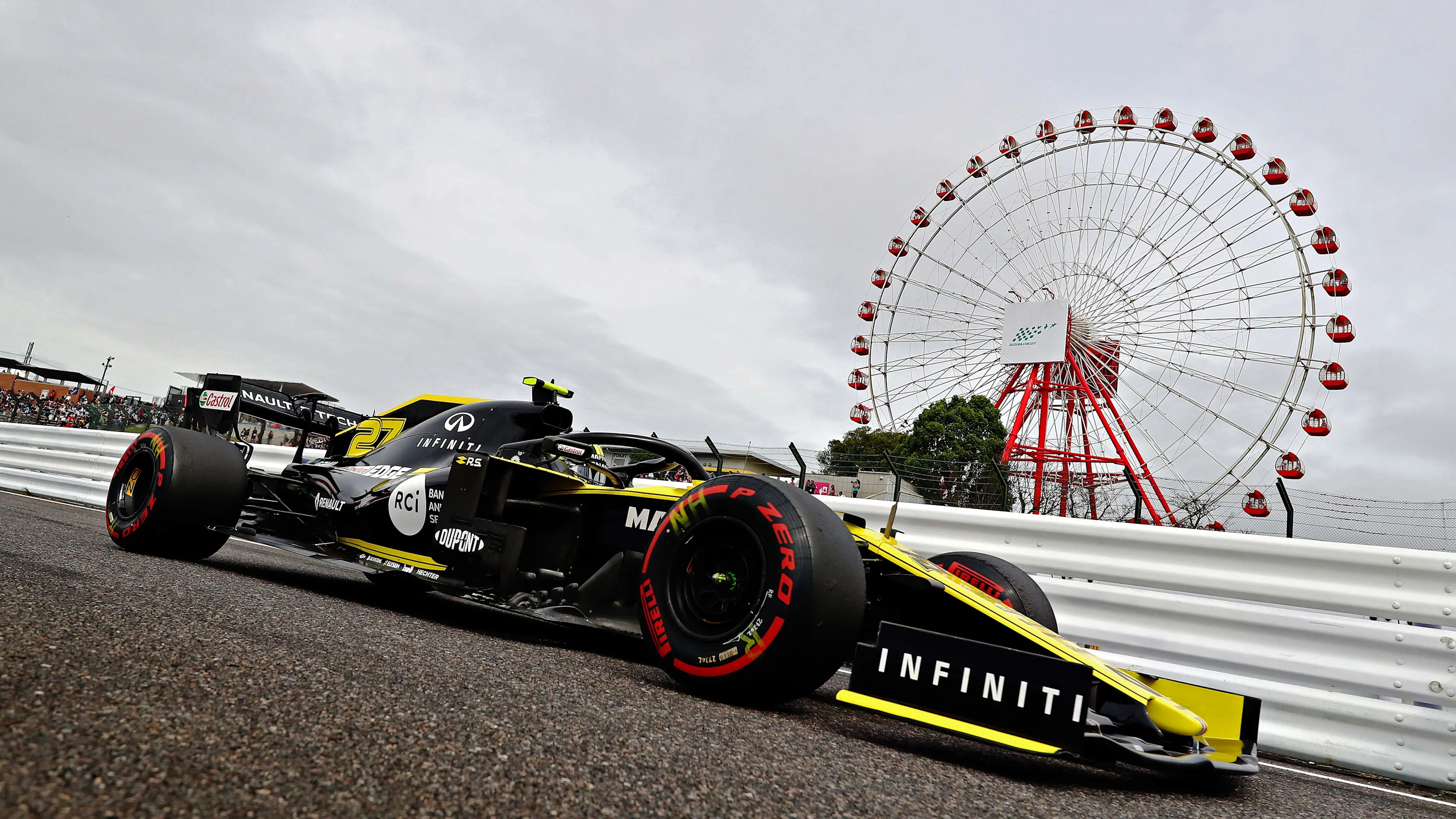 SUZUKA, JAPAN - OCTOBER 11: Nico Hulkenberg of Germany driving the (27) Renault Sport Formula One