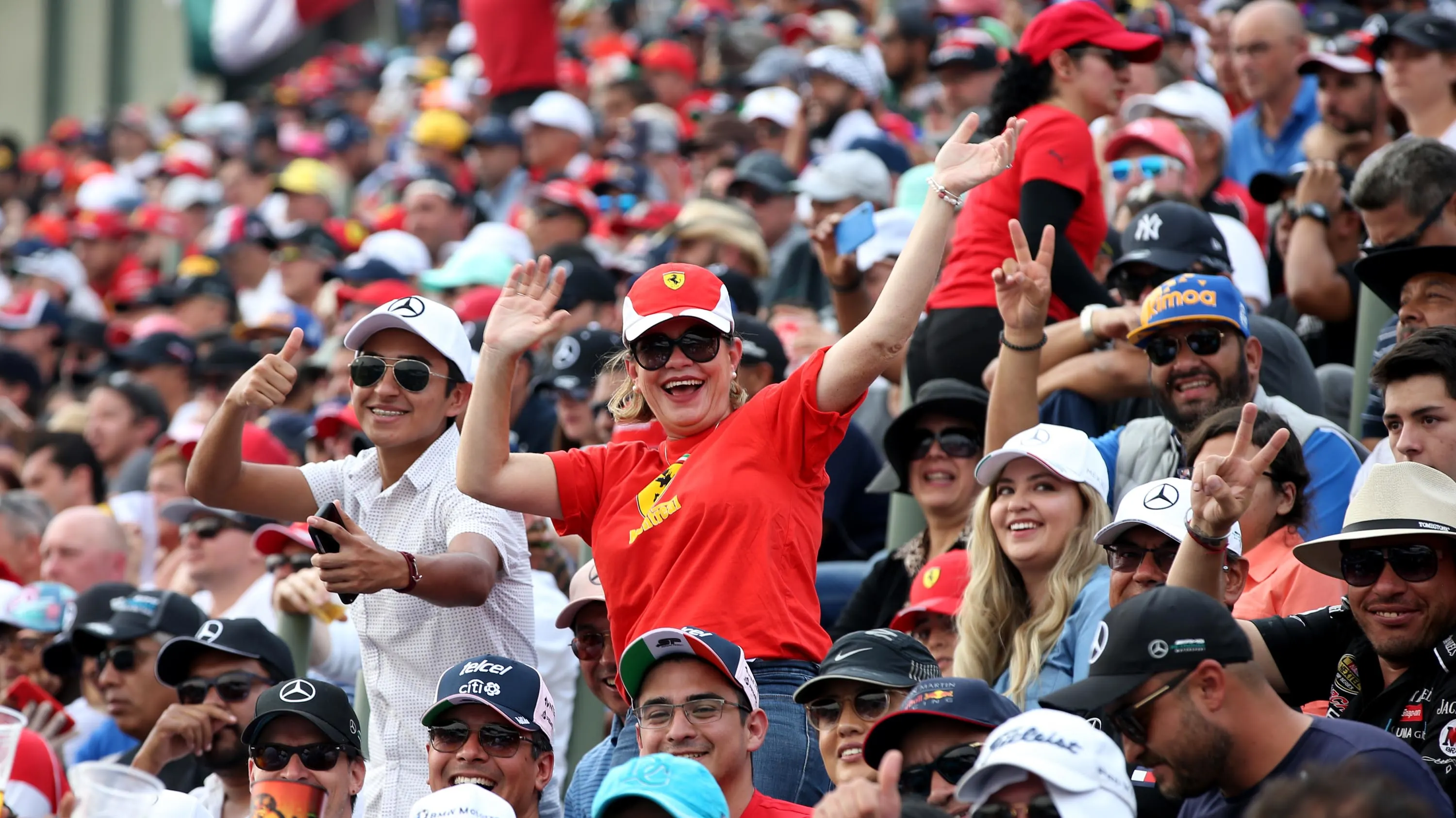 MEXICO CITY, MEXICO - OCTOBER 27: Fans enjoy the action during the F1 Grand Prix of Mexico at