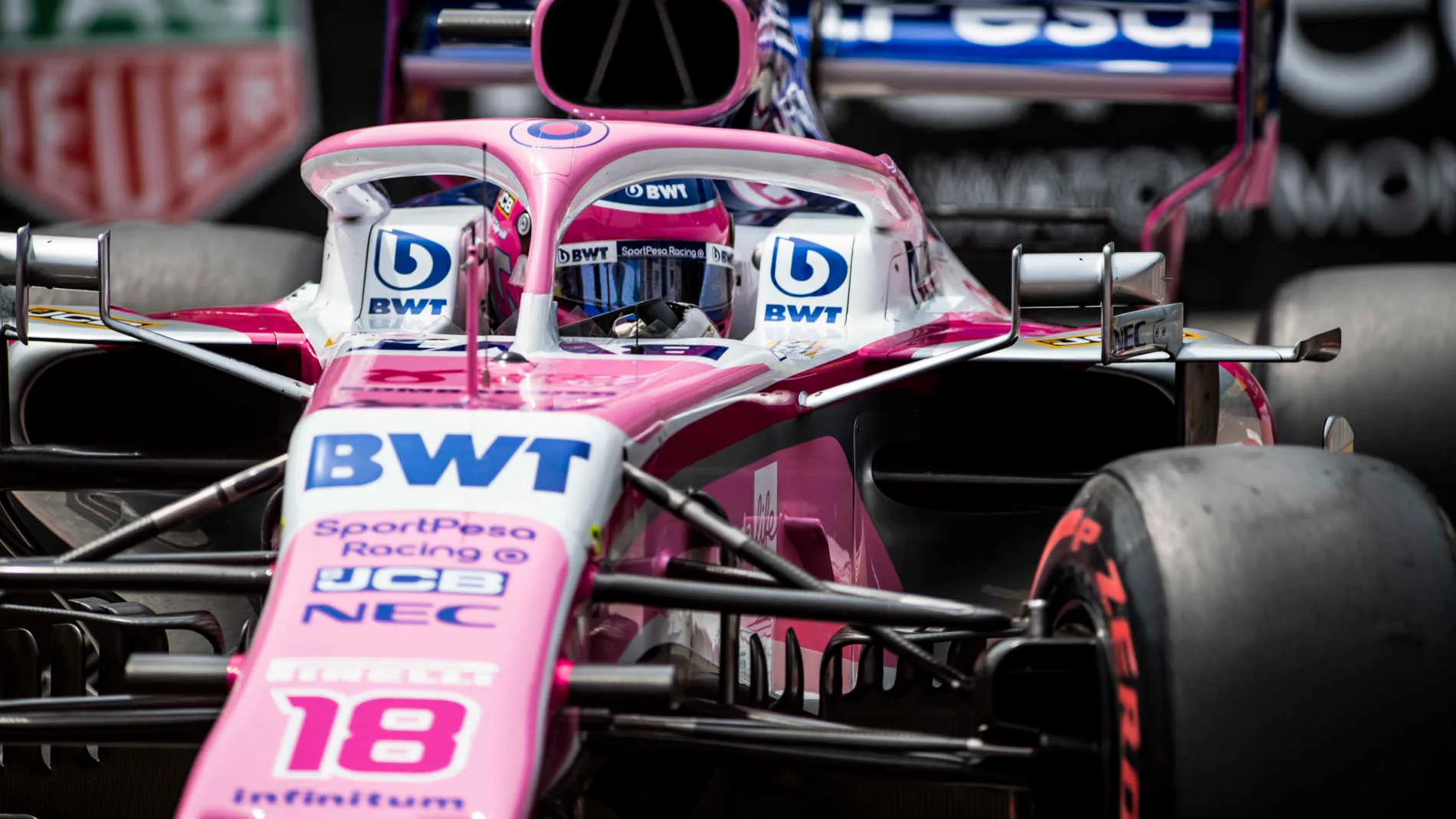 MONTE CARLO, MONACO - MAY 25: Lance Stroll, Racing Point RP19 during the Monaco GP at Monte Carlo