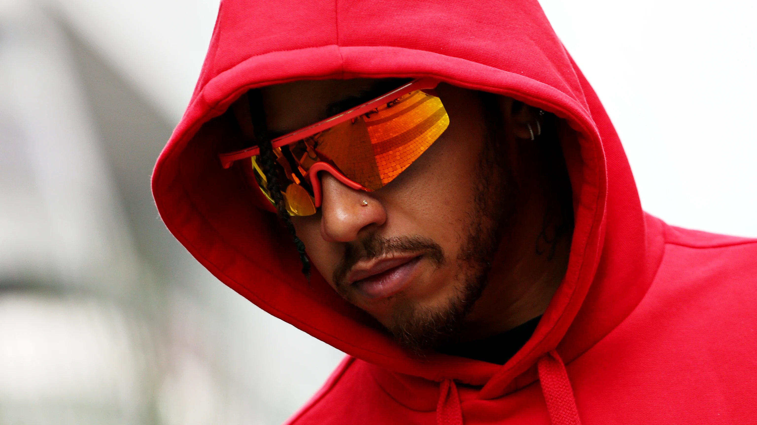 SOCHI, RUSSIA - SEPTEMBER 27: Lewis Hamilton of Great Britain and Mercedes GP walks in the Paddock