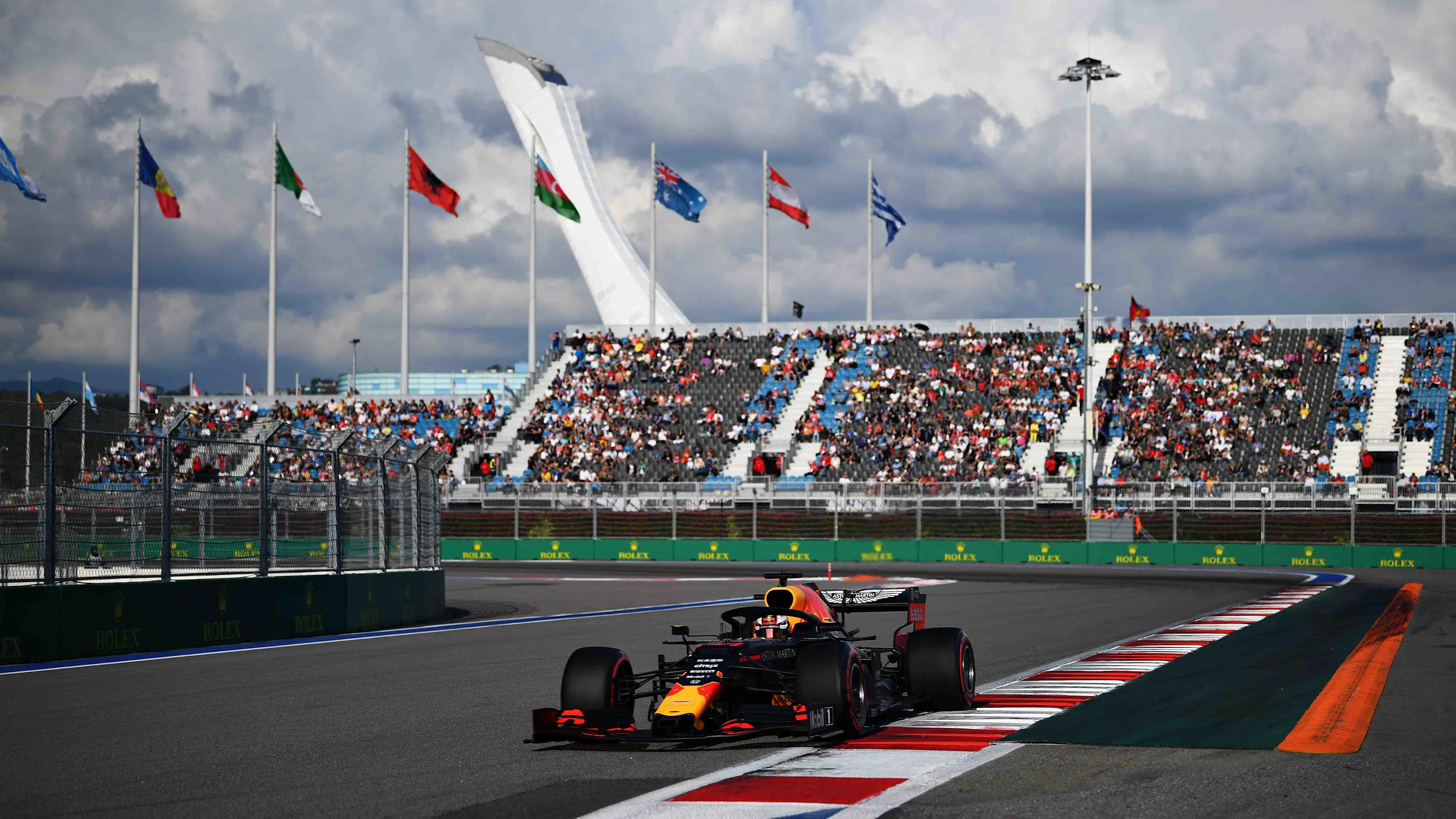 SOCHI, RUSSIA - SEPTEMBER 28: Max Verstappen of the Netherlands driving the (33) Aston Martin Red