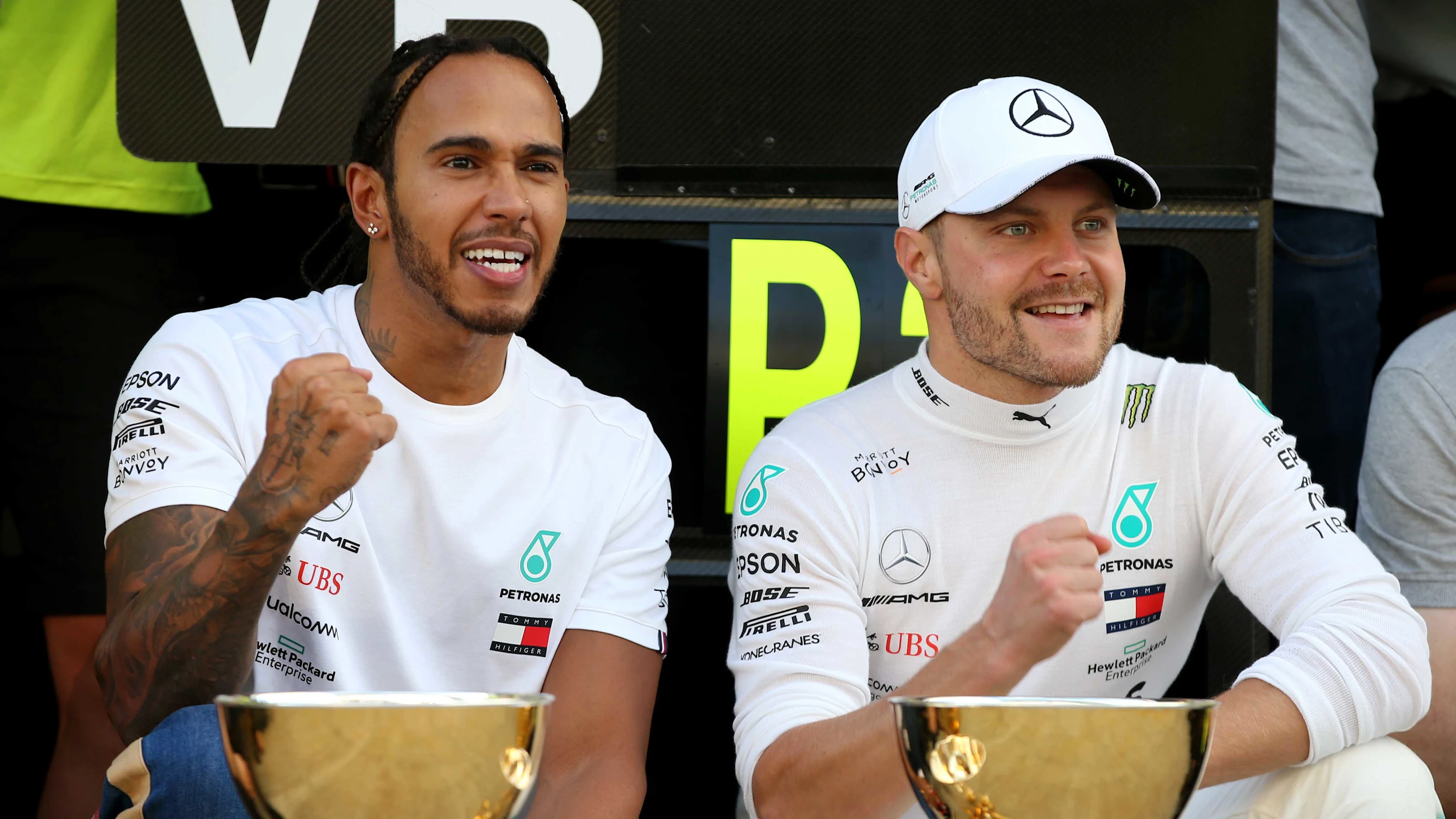 SOCHI, RUSSIA - SEPTEMBER 29: Race winner Lewis Hamilton of Great Britain and Mercedes GP and