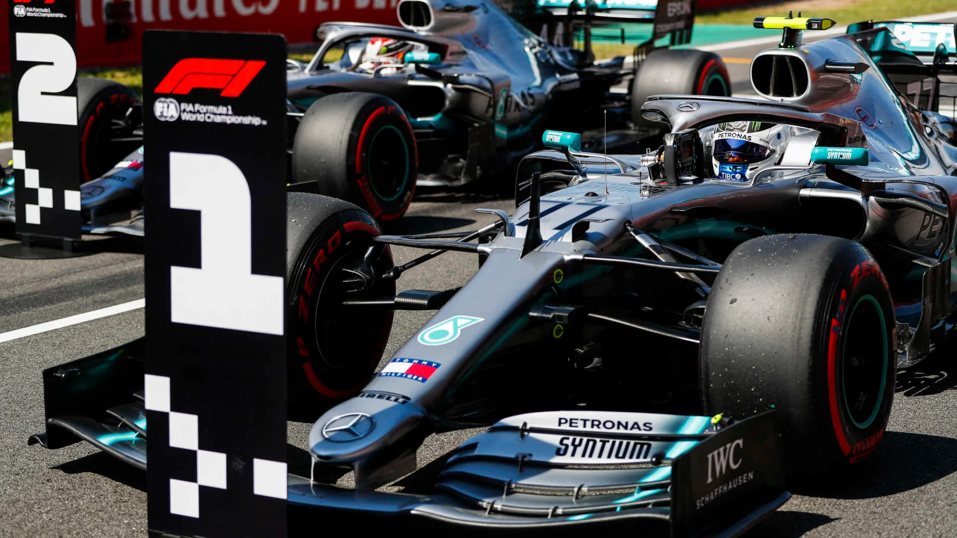 CIRCUIT DE BARCELONA-CATALUNYA, SPAIN - MAY 11: Pole Sitter Valtteri Bottas, Mercedes AMG W10 and