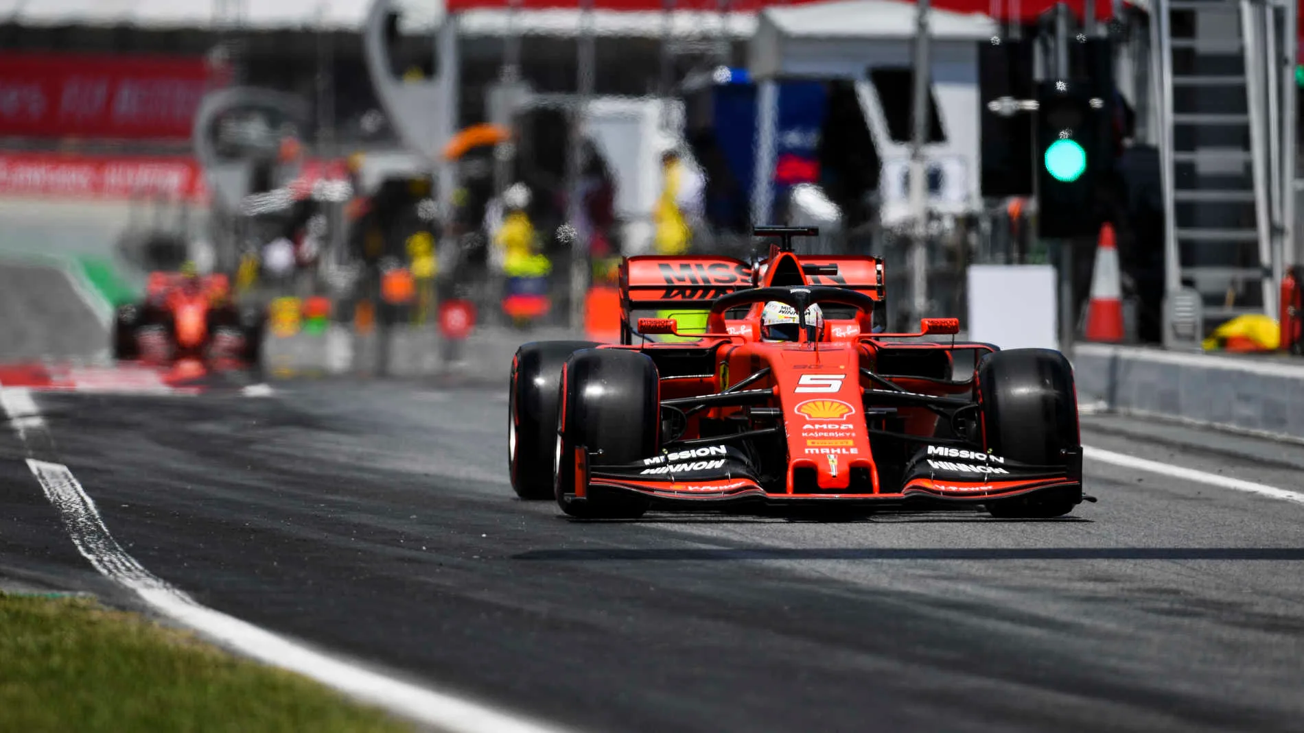 CIRCUIT DE BARCELONA-CATALUNYA, SPAIN - MAY 11: Sebastian Vettel, Ferrari SF90 during the Spanish GP at Circuit de Barcelona-Catalunya on May 11, 2019 in Circuit de Barcelona-Catalunya, Spain. (Photo by Simon Galloway / Sutton Images)