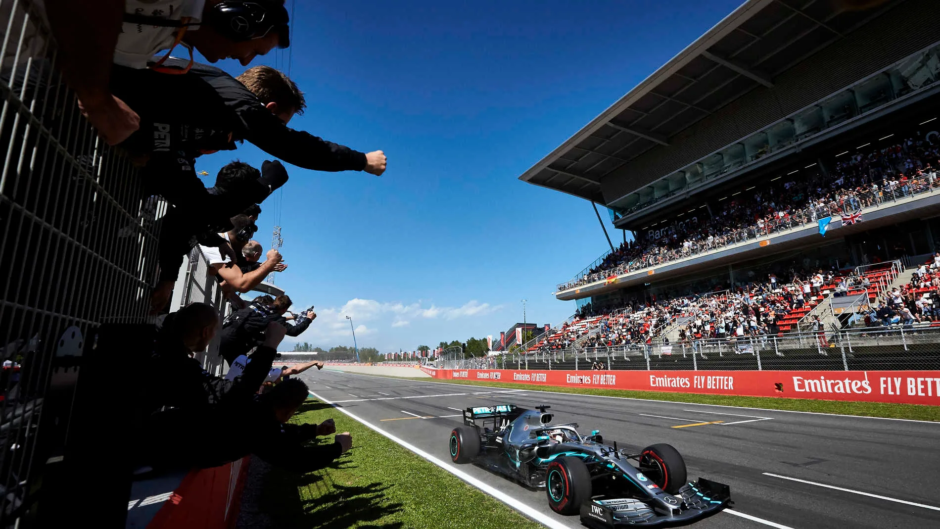CIRCUIT DE BARCELONA-CATALUNYA, SPAIN - MAY 12: Lewis Hamilton, Mercedes AMG F1 W10, 1st position,