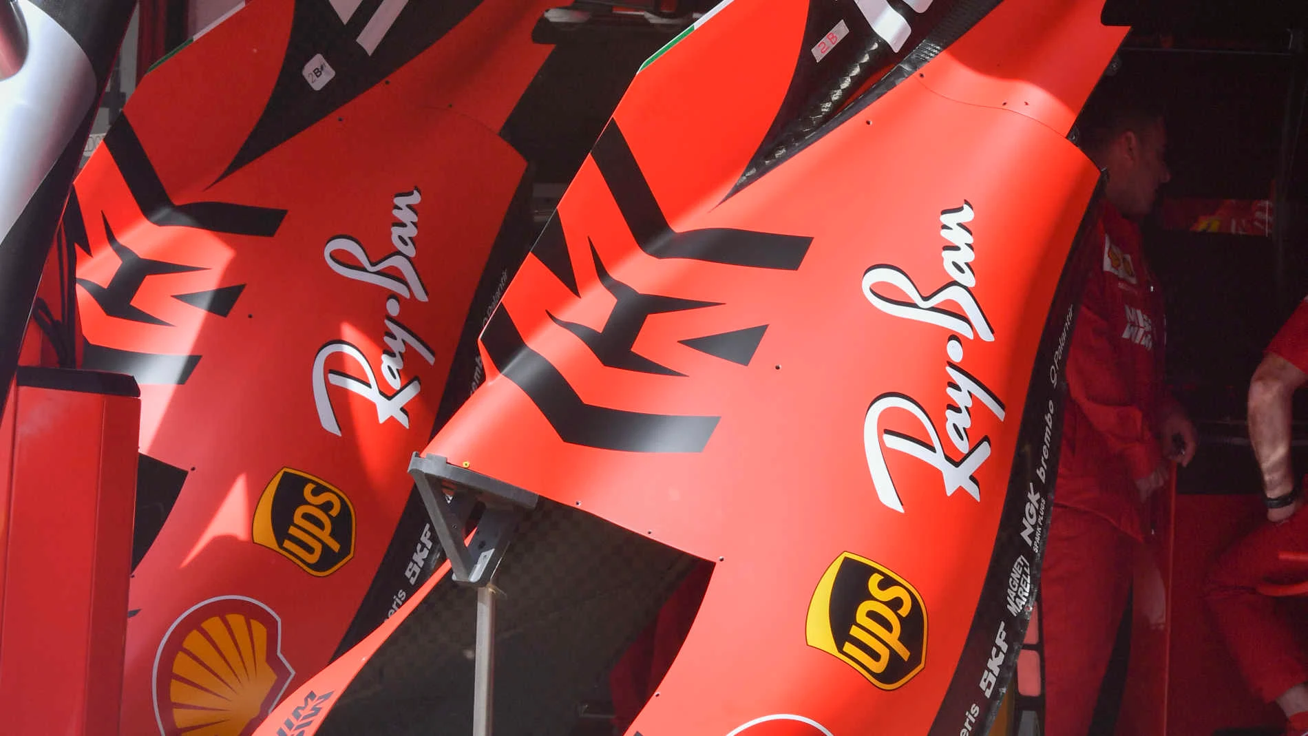CIRCUIT DE BARCELONA-CATALUNYA, SPAIN - MAY 09: Ferrari SF90 engine cover during the Spanish GP at