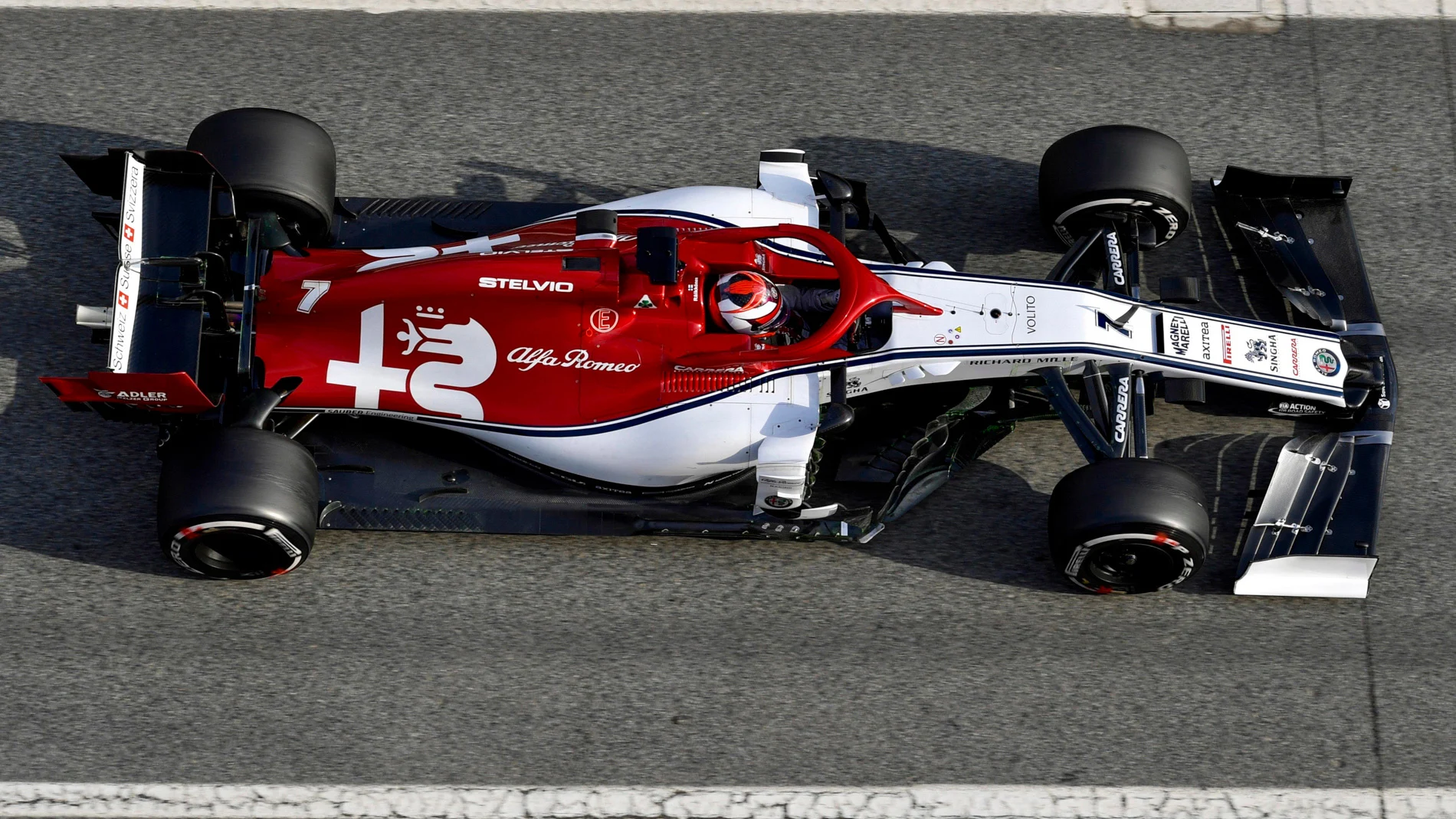CIRCUIT DE BARCELONA-CATALUNYA, SPAIN - FEBRUARY 20: Kimi Raikkonen, Alfa Romeo Racing C38 during