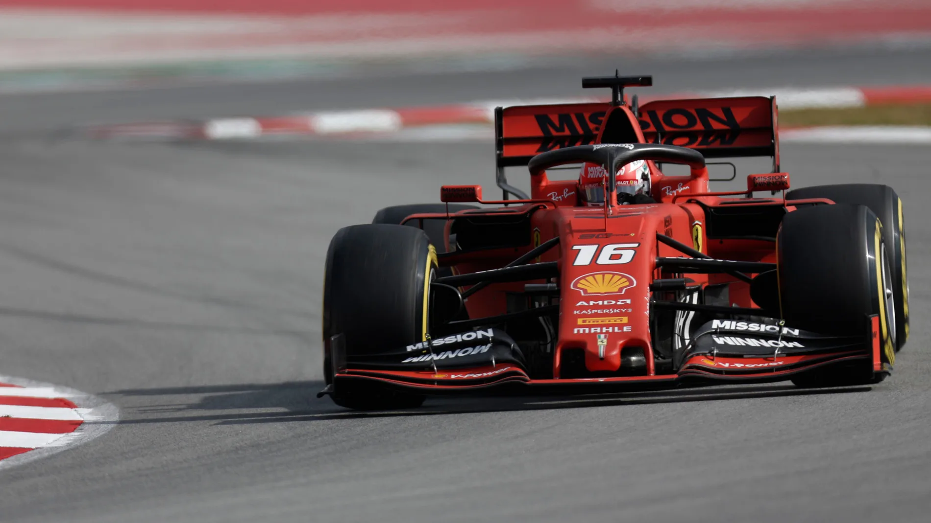 CIRCUIT DE BARCELONA-CATALUNYA, SPAIN - FEBRUARY 19: Charles Leclerc, Ferrari SF90 during the