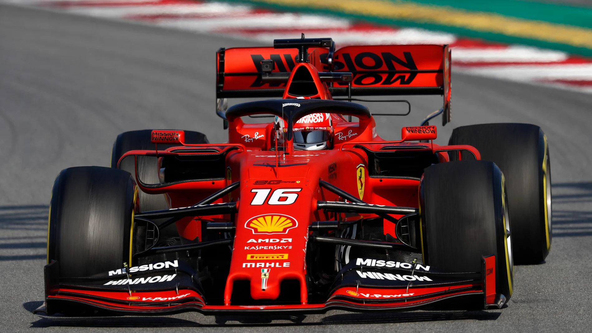 CIRCUIT DE BARCELONA-CATALUNYA, SPAIN - FEBRUARY 28: Charles Leclerc, Ferrari SF90 during the