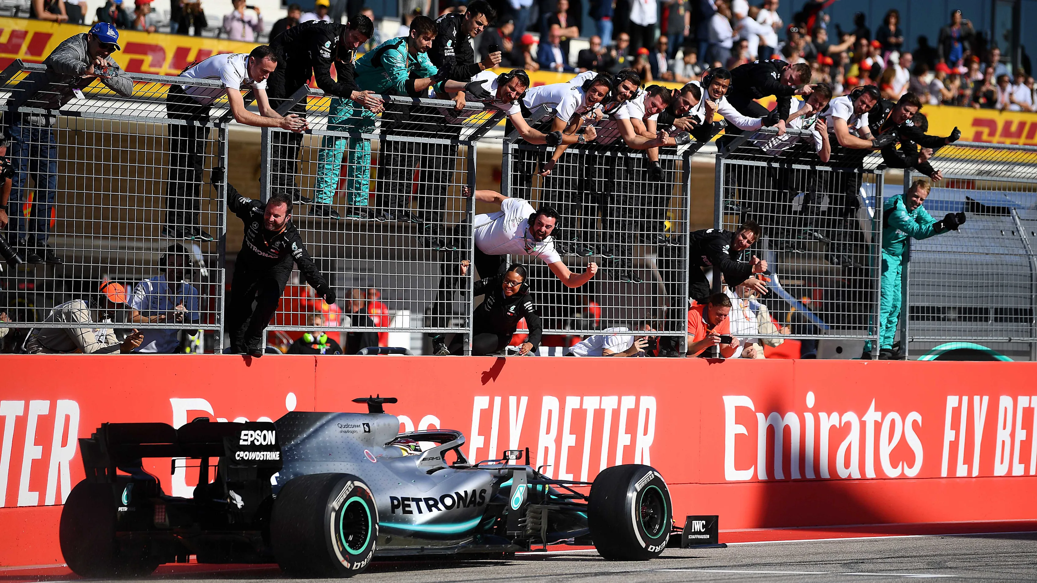 AUSTIN, TEXAS - NOVEMBER 03: 2019 Formula One World Drivers Champion Lewis Hamilton of Great