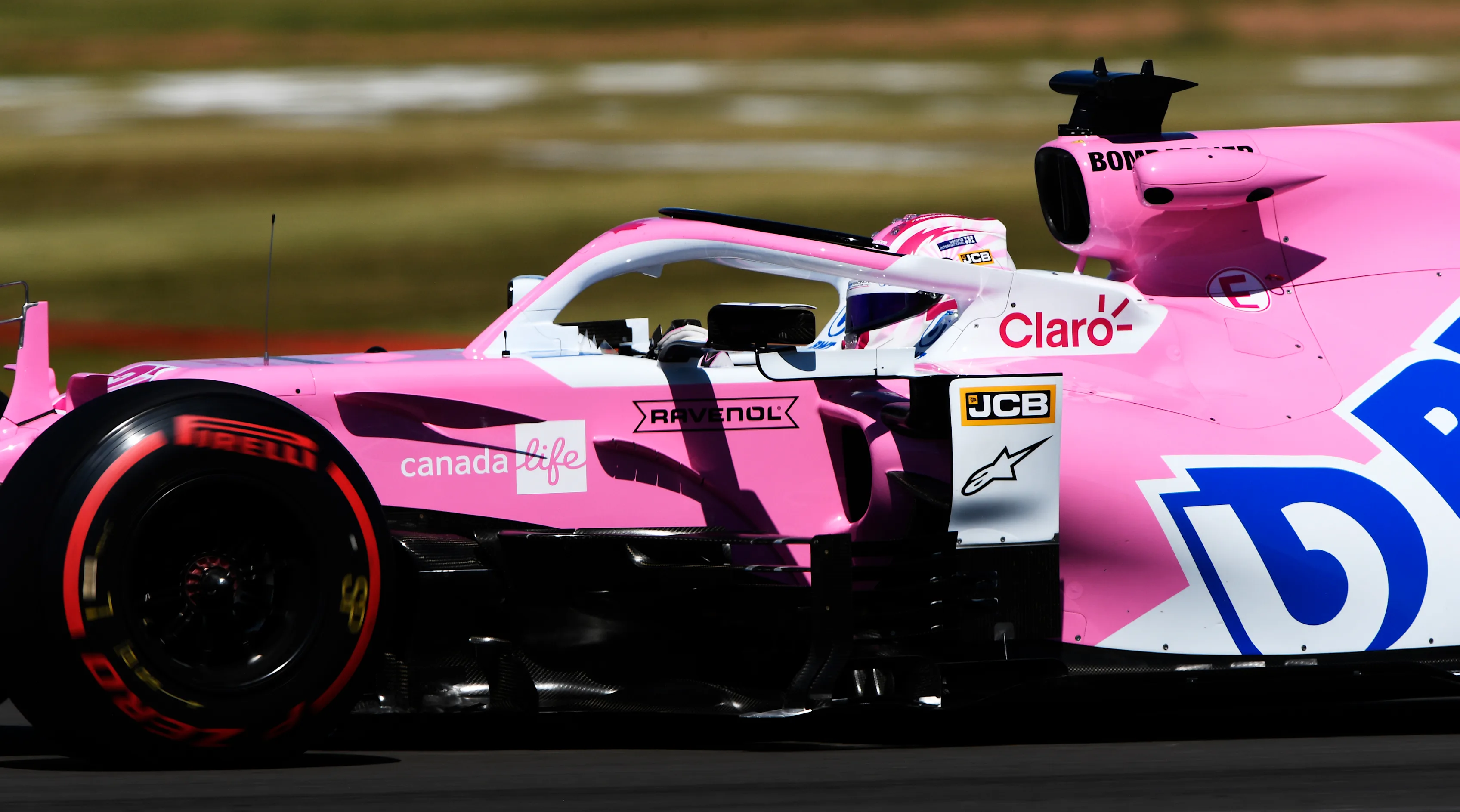 NORTHAMPTON, ENGLAND - AUGUST 07: Nico Hulkenberg of Germany driving the (27) Racing Point RP20